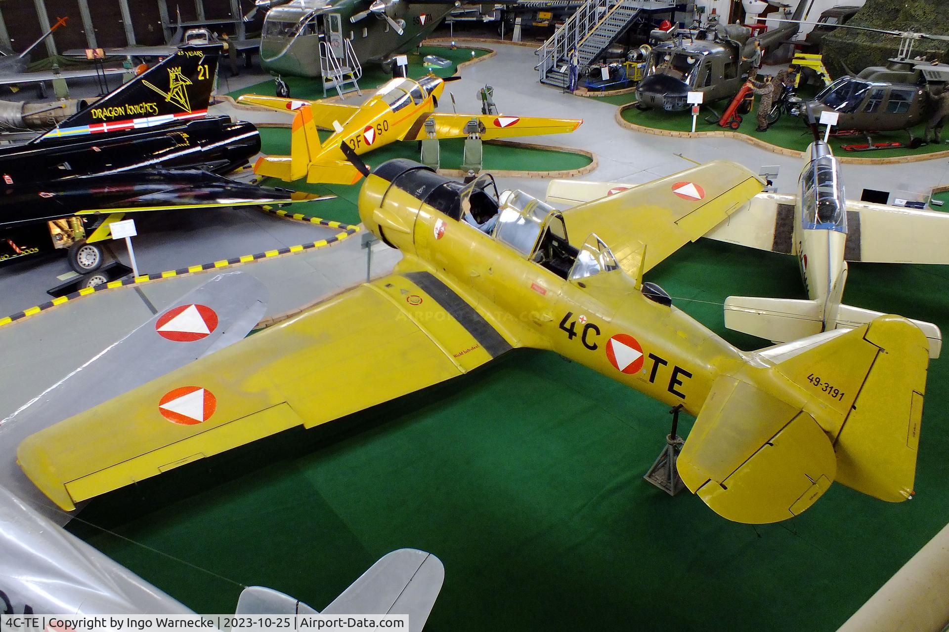 4C-TE, 1949 North American LT-6G Texan C/N 168-295, North American LT-6G Texan at the Militärluftfahrt-Museum (Museum of Austrian Military Aviation), Zeltweg