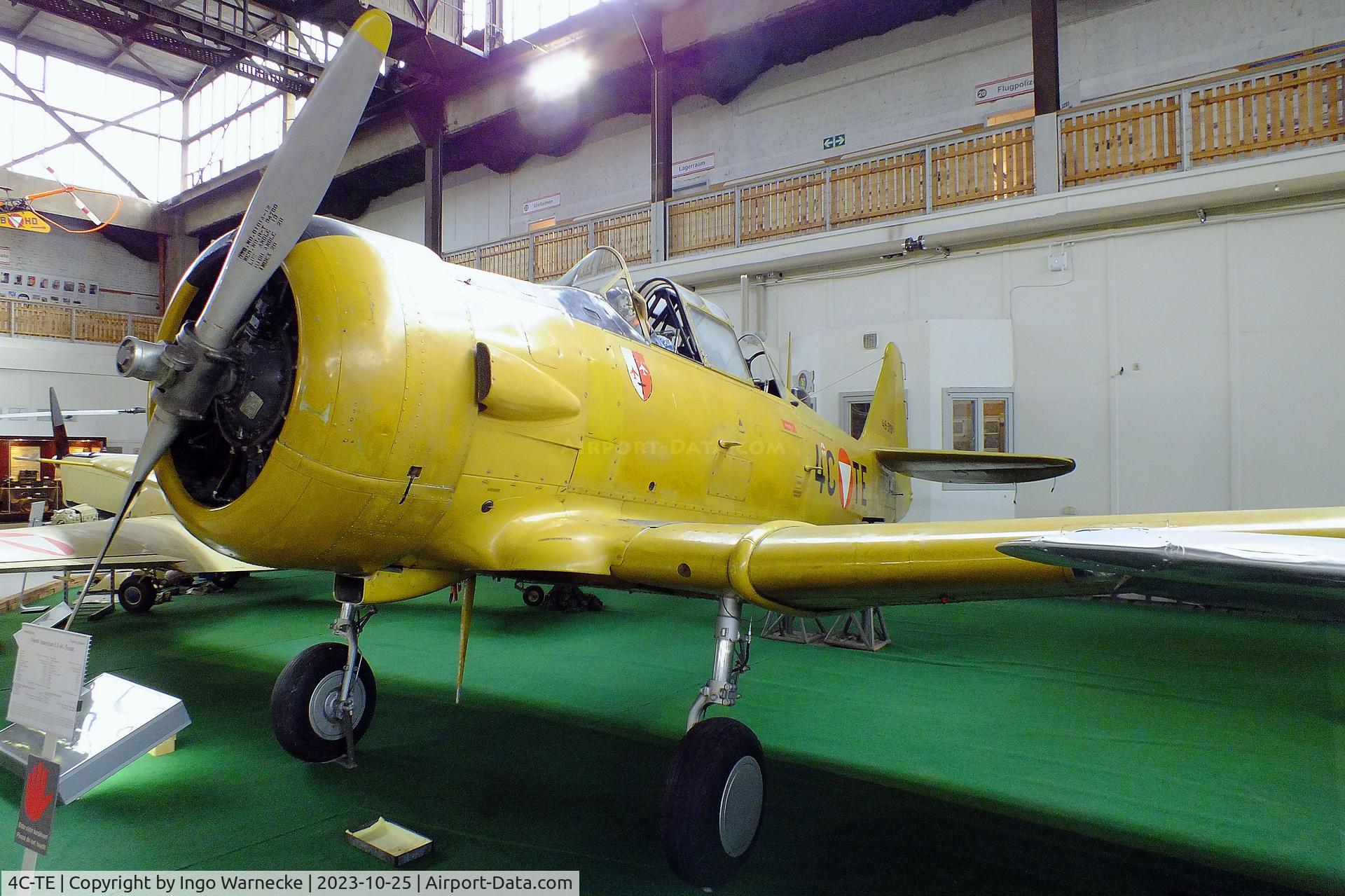 4C-TE, 1949 North American LT-6G Texan C/N 168-295, North American LT-6G Texan at the Militärluftfahrt-Museum (Museum of Austrian Military Aviation), Zeltweg