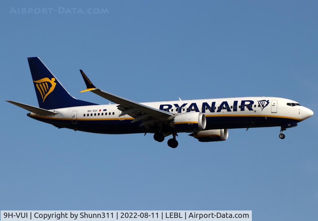 9H-VUI, 2019 Boeing 737-8-200 MAX C/N 62302, Landing rwy 24R