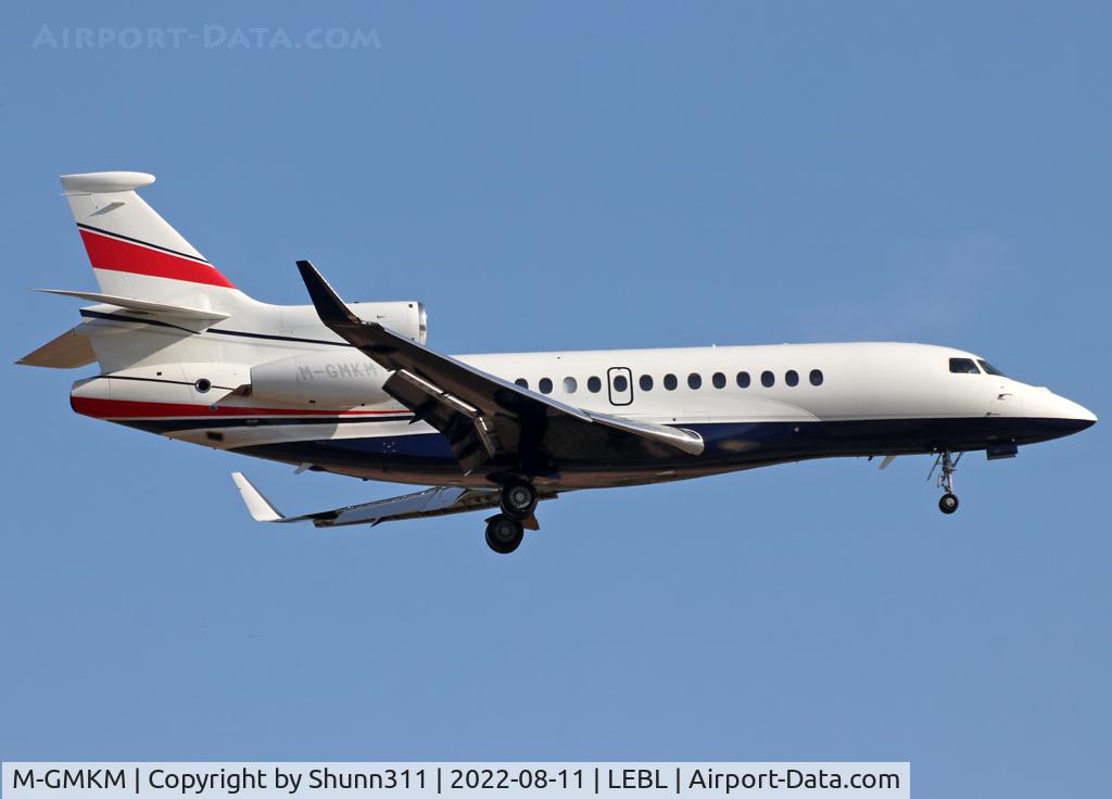 M-GMKM, 2012 Dassault Falcon 7X C/N 183, Landing rwy 24R