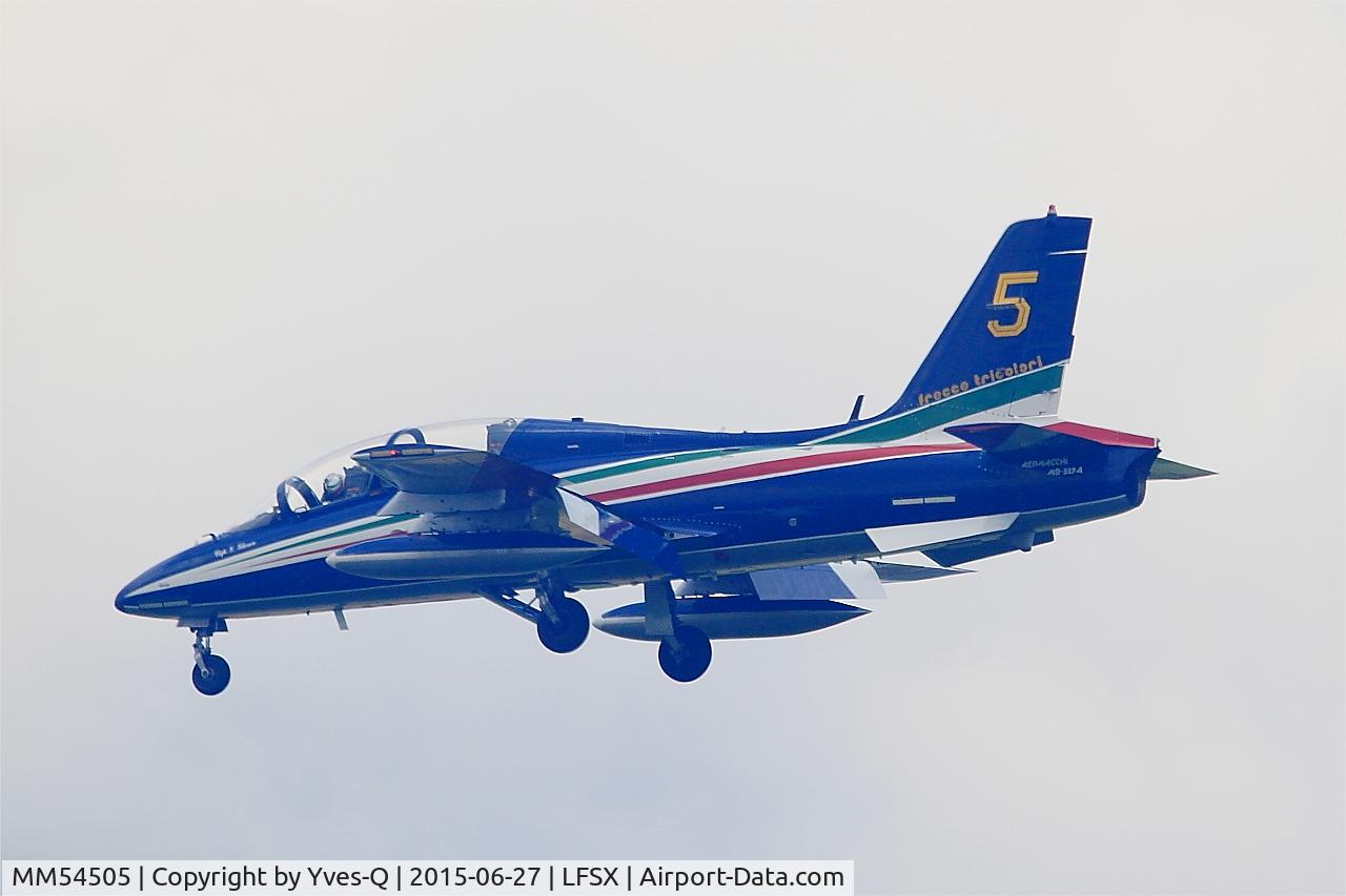 MM54505, Aermacchi MB-339A C/N 6716/111/AA053, Aermacchi MB-339PAN, N°5 of Frecce Tricolori Aerobatic Team 2015, Luxeuil-Saint Sauveur Air Base (LFSX)