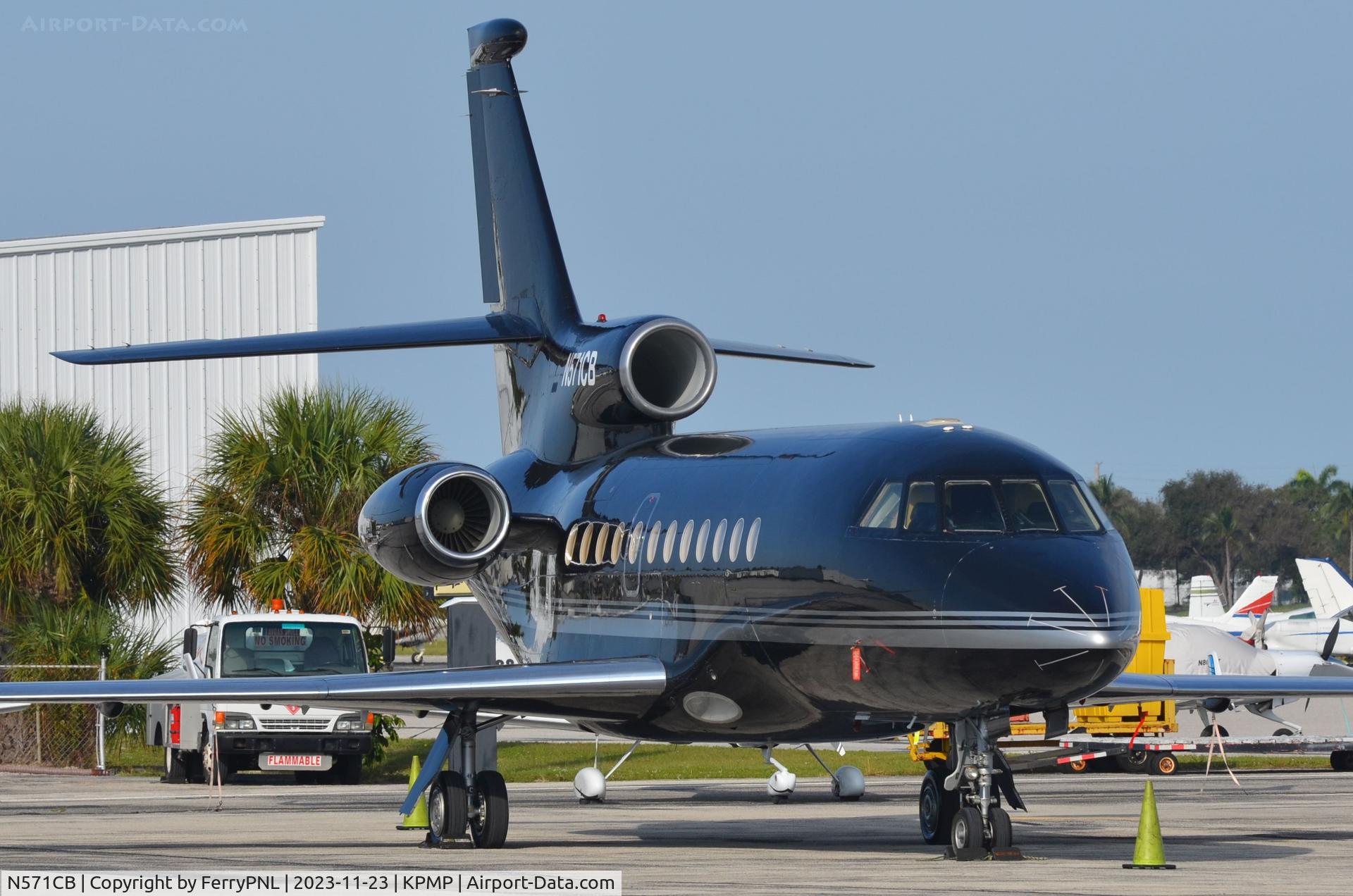 N571CB, 1984 Dassault Falcon 900 C/N 001, DA900 parked at PPM apron