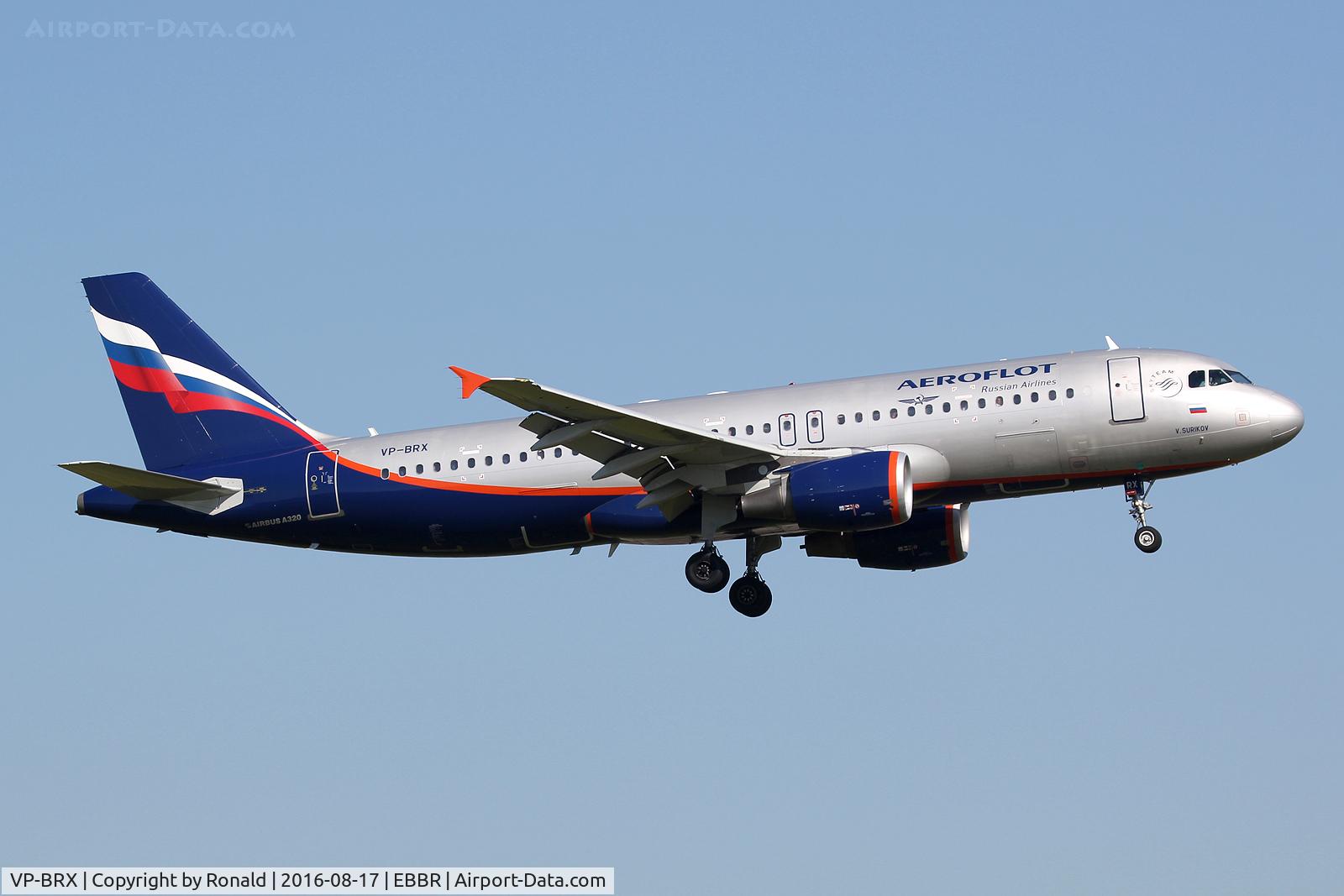 VP-BRX, 2007 Airbus A320-214 C/N 3063, at bru