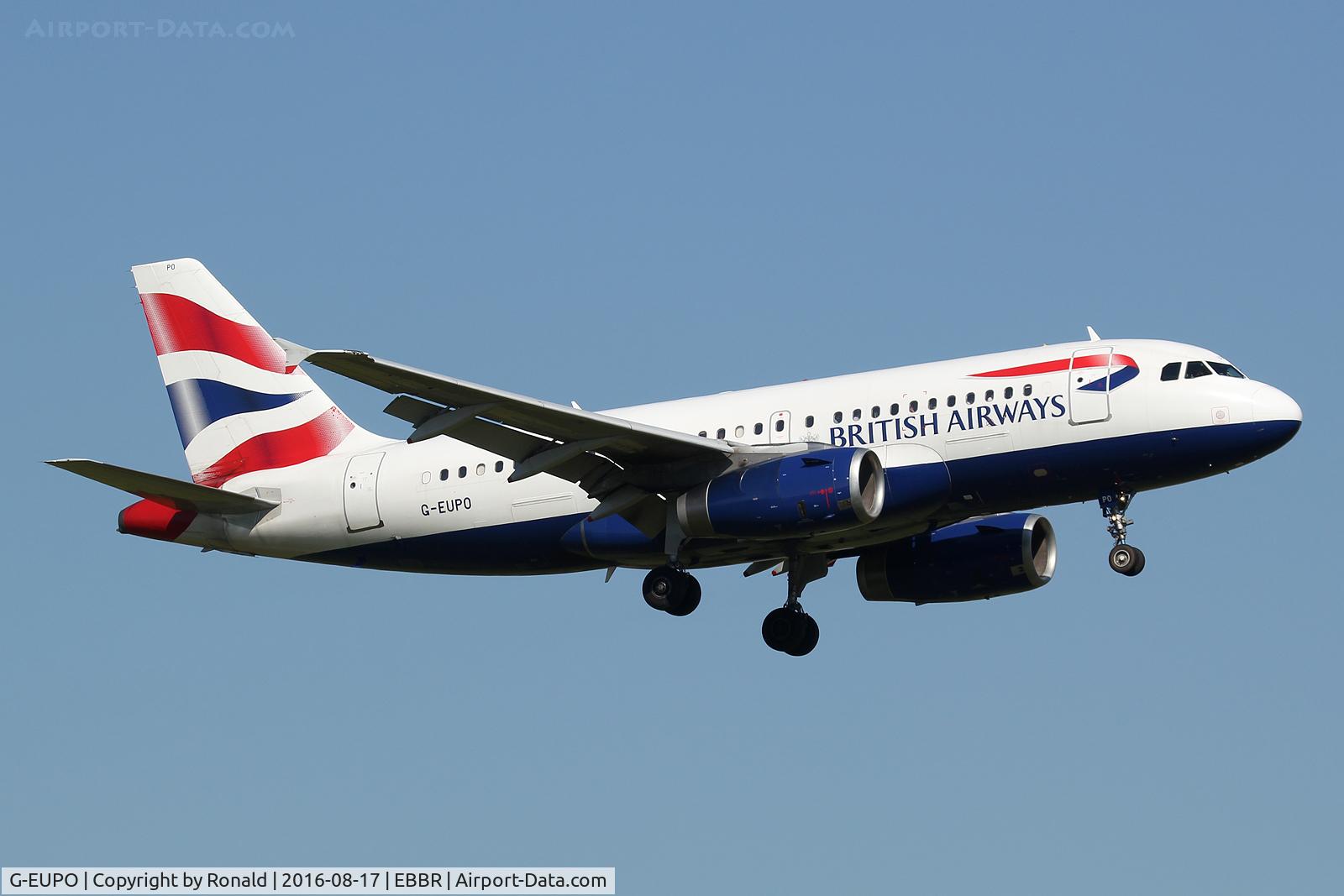 G-EUPO, 2000 Airbus A319-131 C/N 1279, at bru