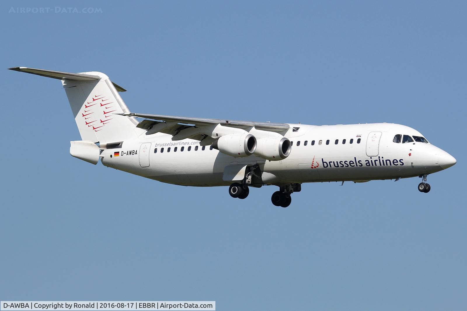 D-AWBA, 1989 British Aerospace BAe.146-300 C/N E3134, at bru