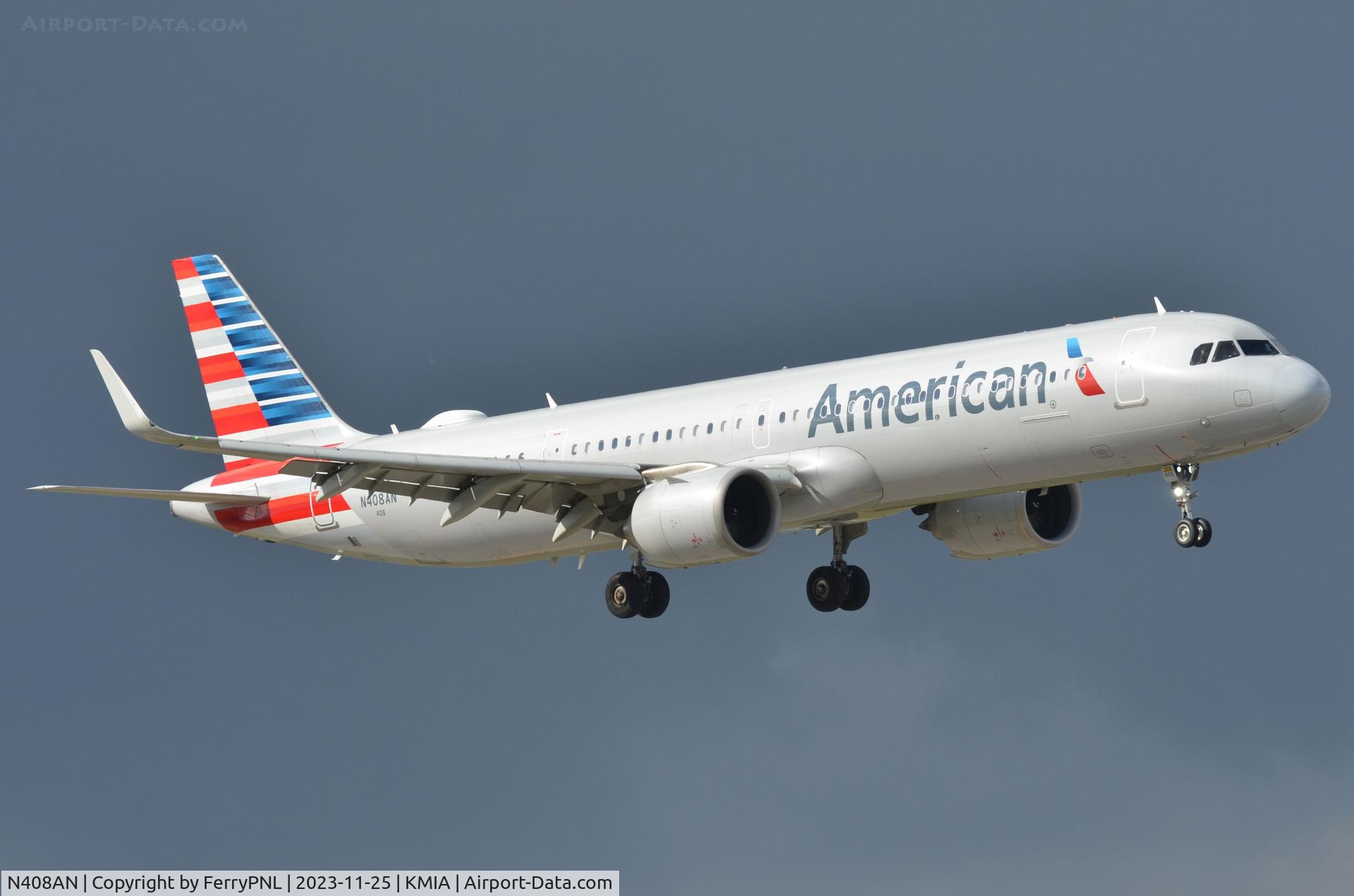 N408AN, 2019 Airbus A321-253NX C/N 9083, Arrival of AA A321N