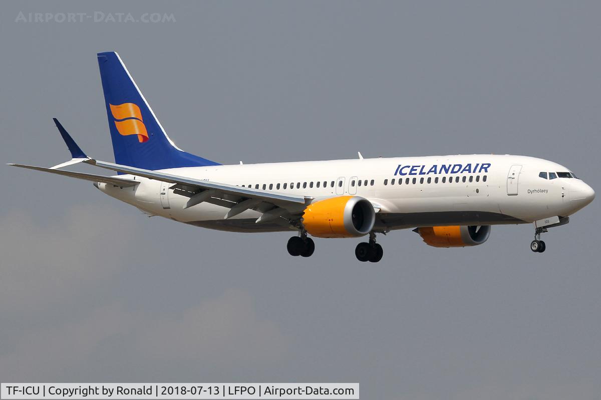 TF-ICU, 2018 Boeing 737-8 MAX C/N 44355, at orly