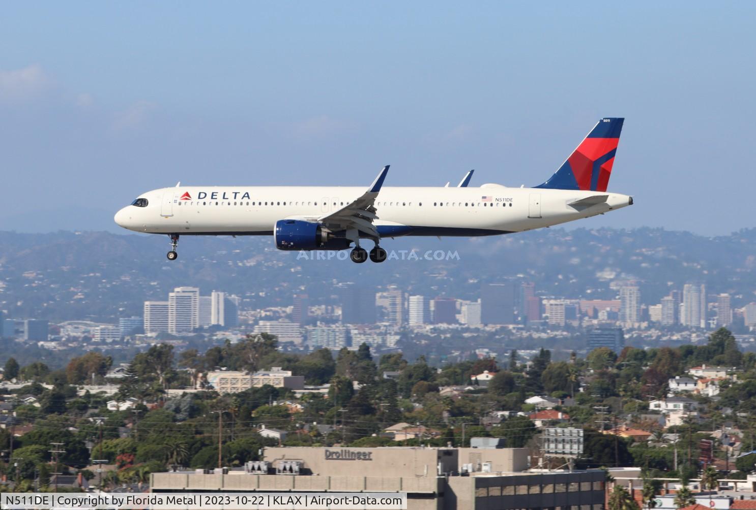 N511DE, 2022 Airbus A321-271NX C/N 10979, DAL A321N zx SEA-LAX