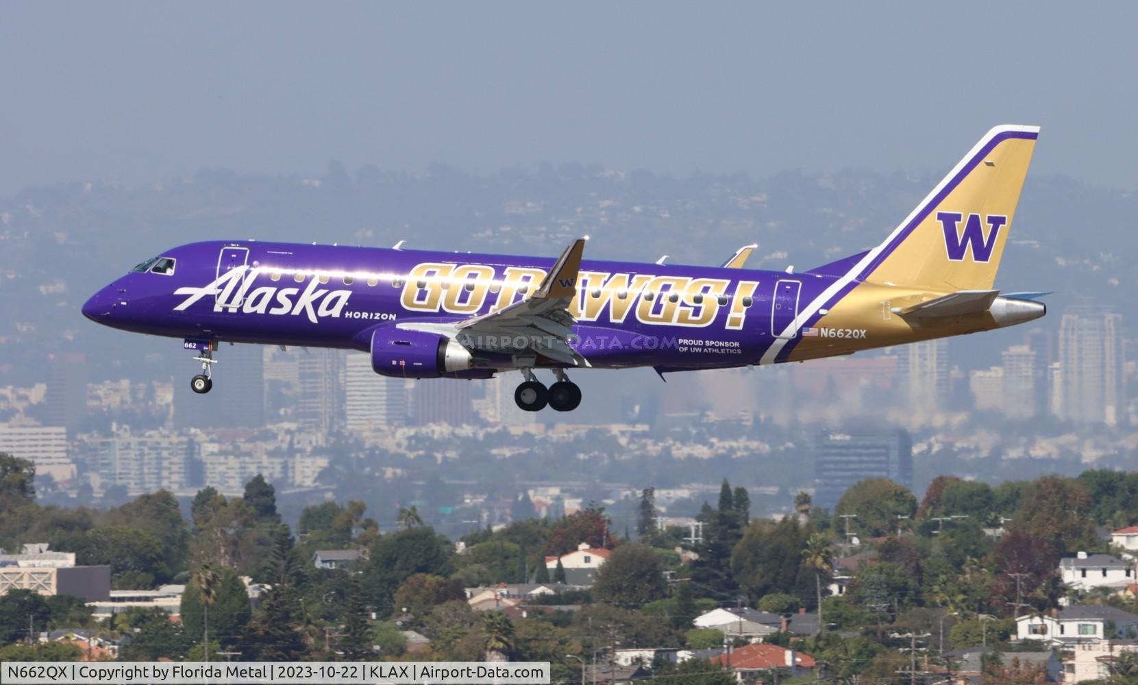N662QX, 2023 Embraer ERJ-175LR C/N 17000956, QXE/ASA E175 Huskies zx SJC-LAX