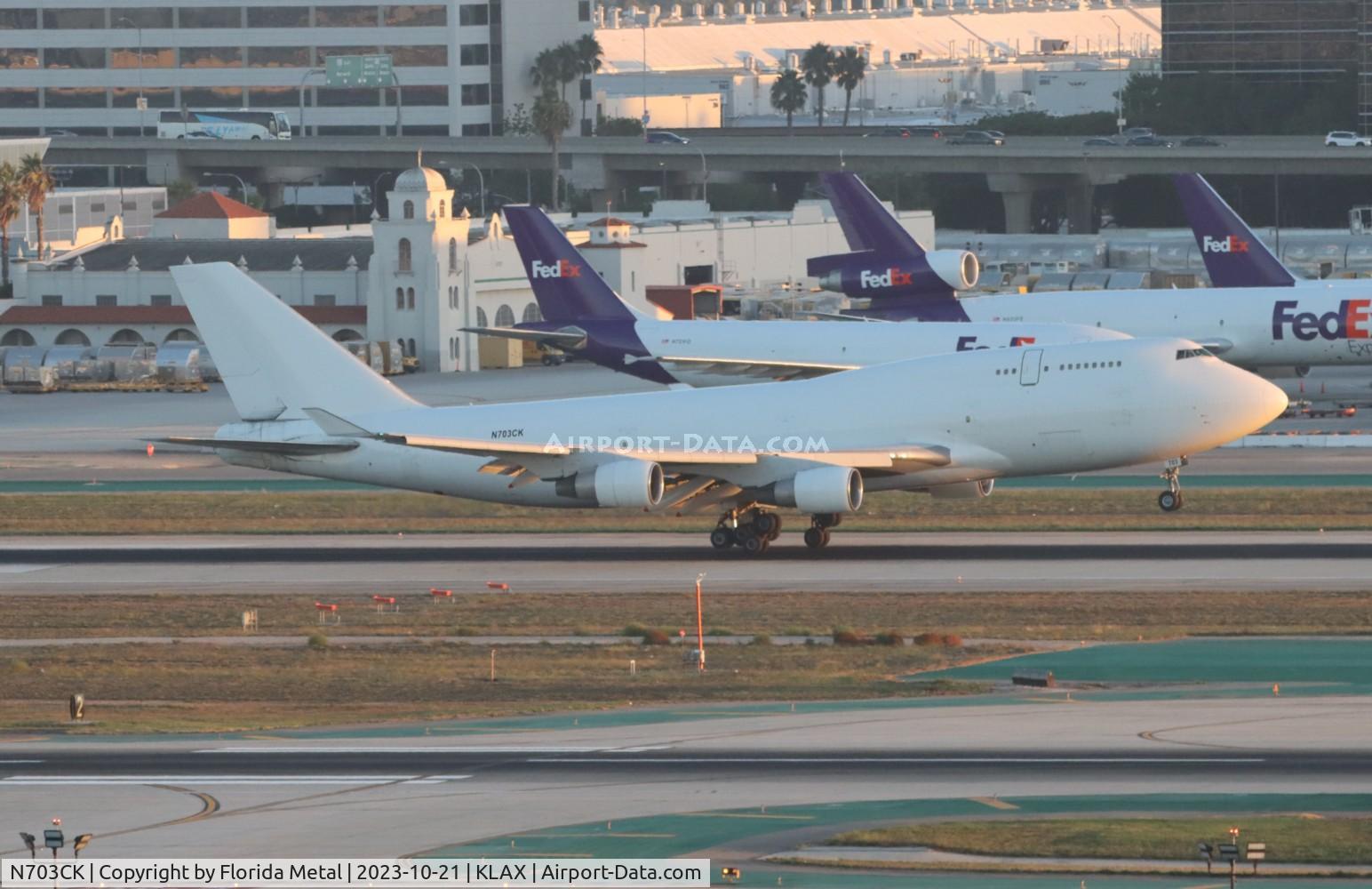 N703CK, 1990 Boeing 747-412/BCF C/N 24226, CKS 744F zx SWF-LAX