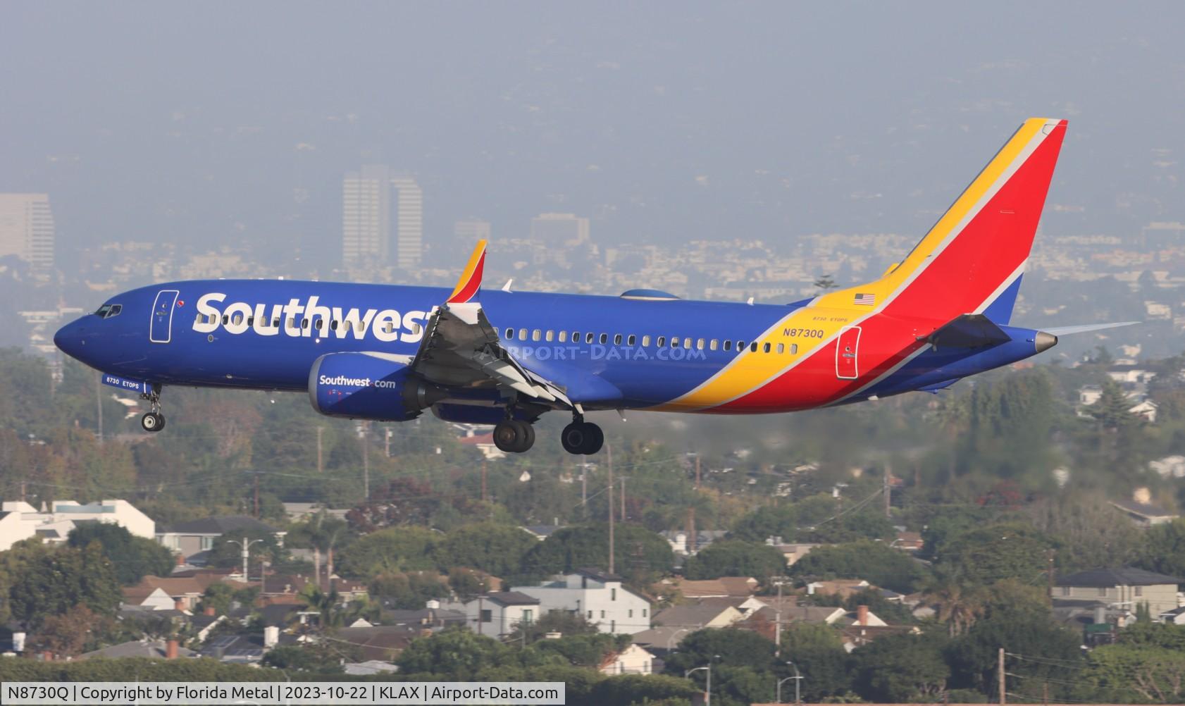 N8730Q, 2018 Boeing 737-8 MAX C/N 37042, SWA 737-8 zx LAS-LAX