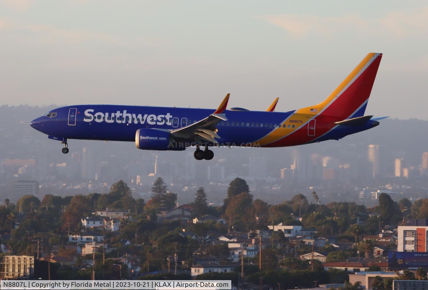 N8807L, 2019 Boeing 737-8 MAX C/N 65438, SWA 737-8 zx ABQ-LAX