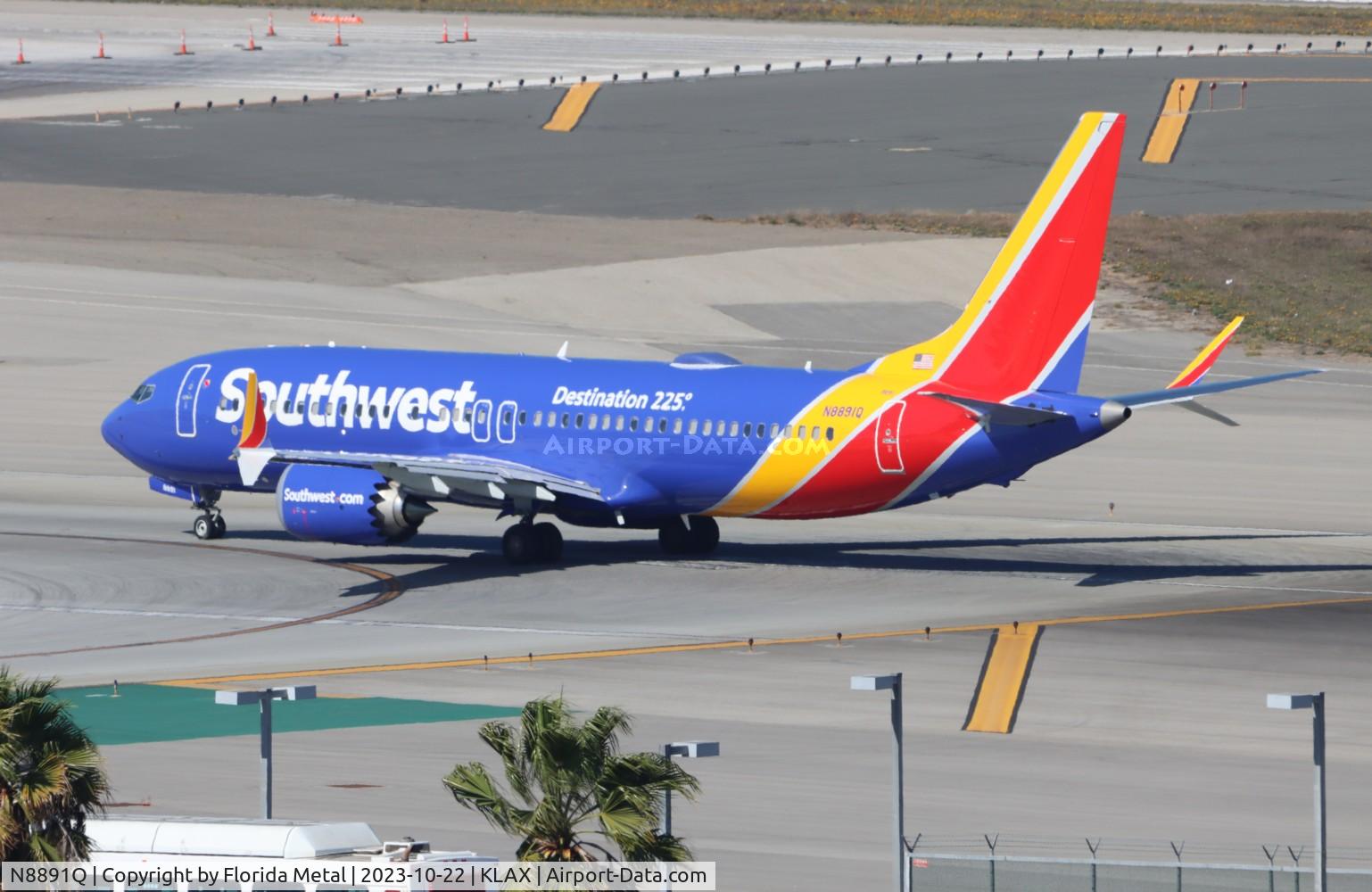 N8891Q, 2023 Boeing 737-8 MAX C/N 42683, SWA 737-8 Destination 225 zx LAX-SMF