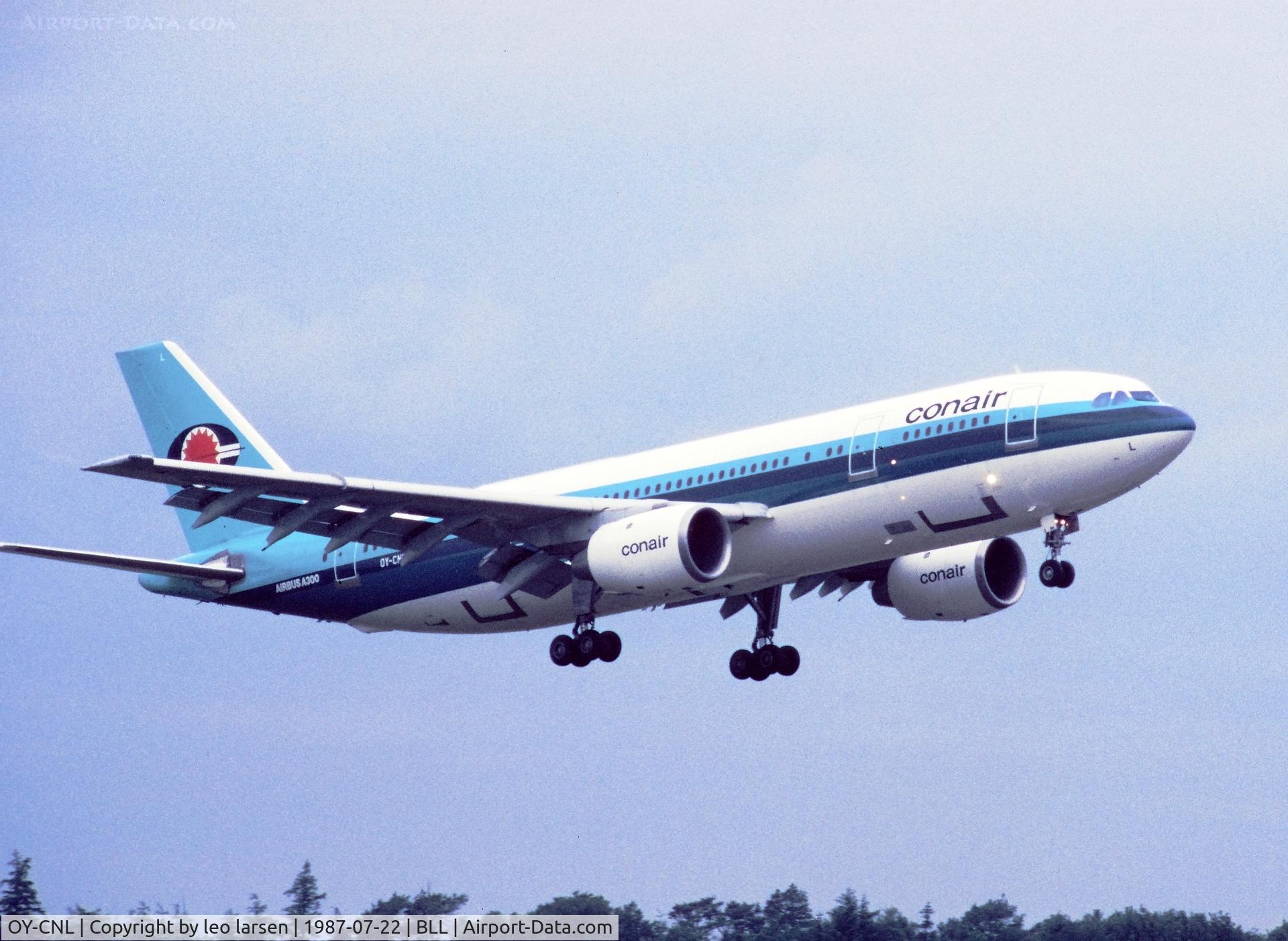 OY-CNL, 1980 Airbus A300B4-120 C/N 128, Billund 22.7.87