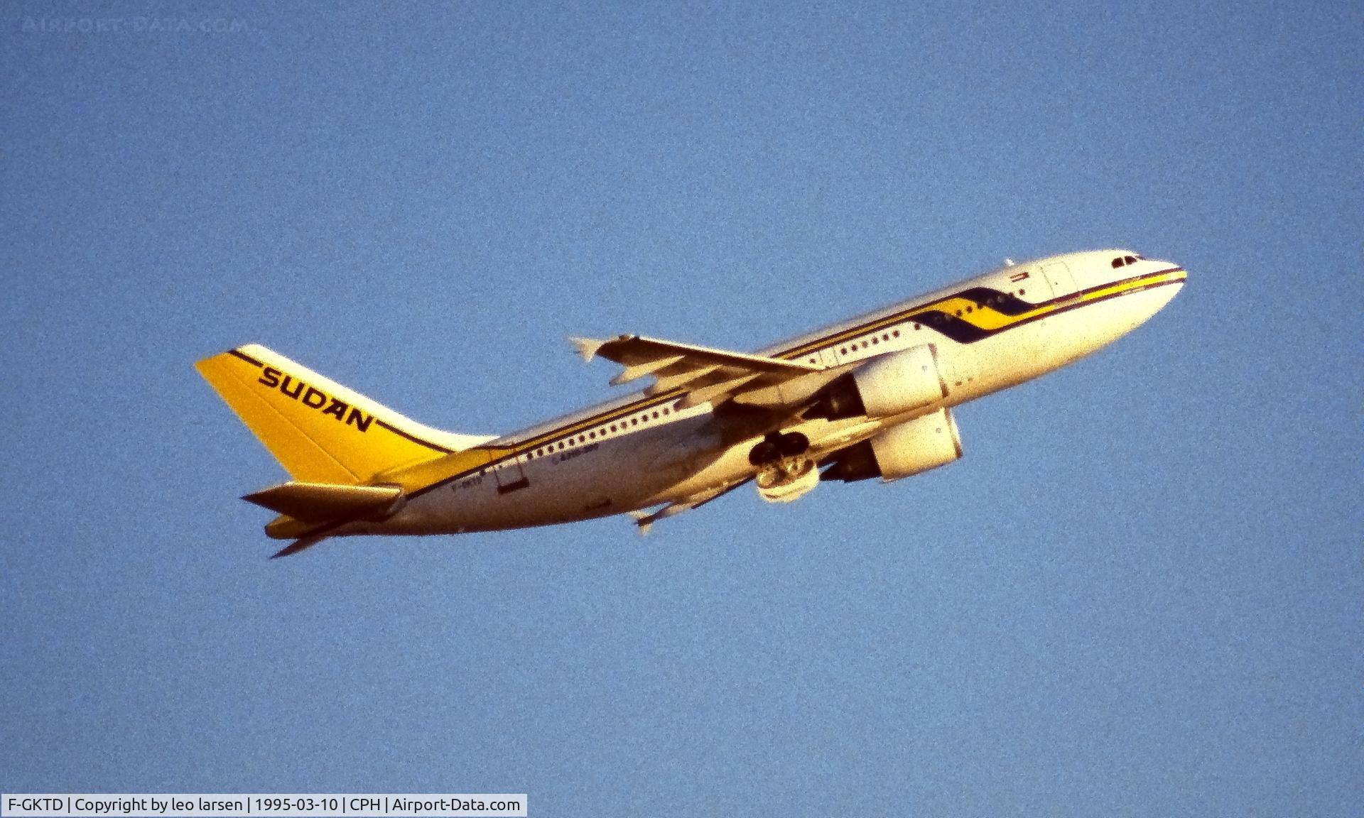 F-GKTD, 1990 Airbus A310-304 C/N 552, Copenhagen 10.3.1995