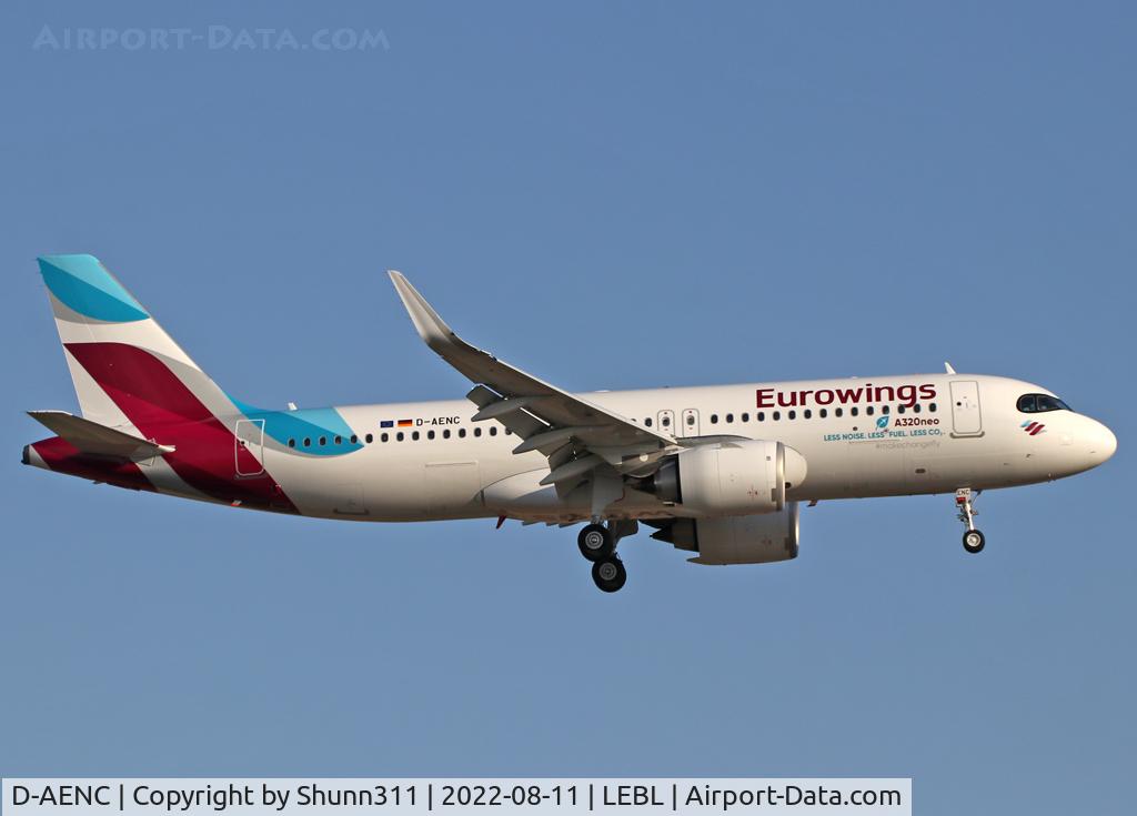 D-AENC, 2022 Airbus A320-251N C/N 10826, Landing rwy 24R