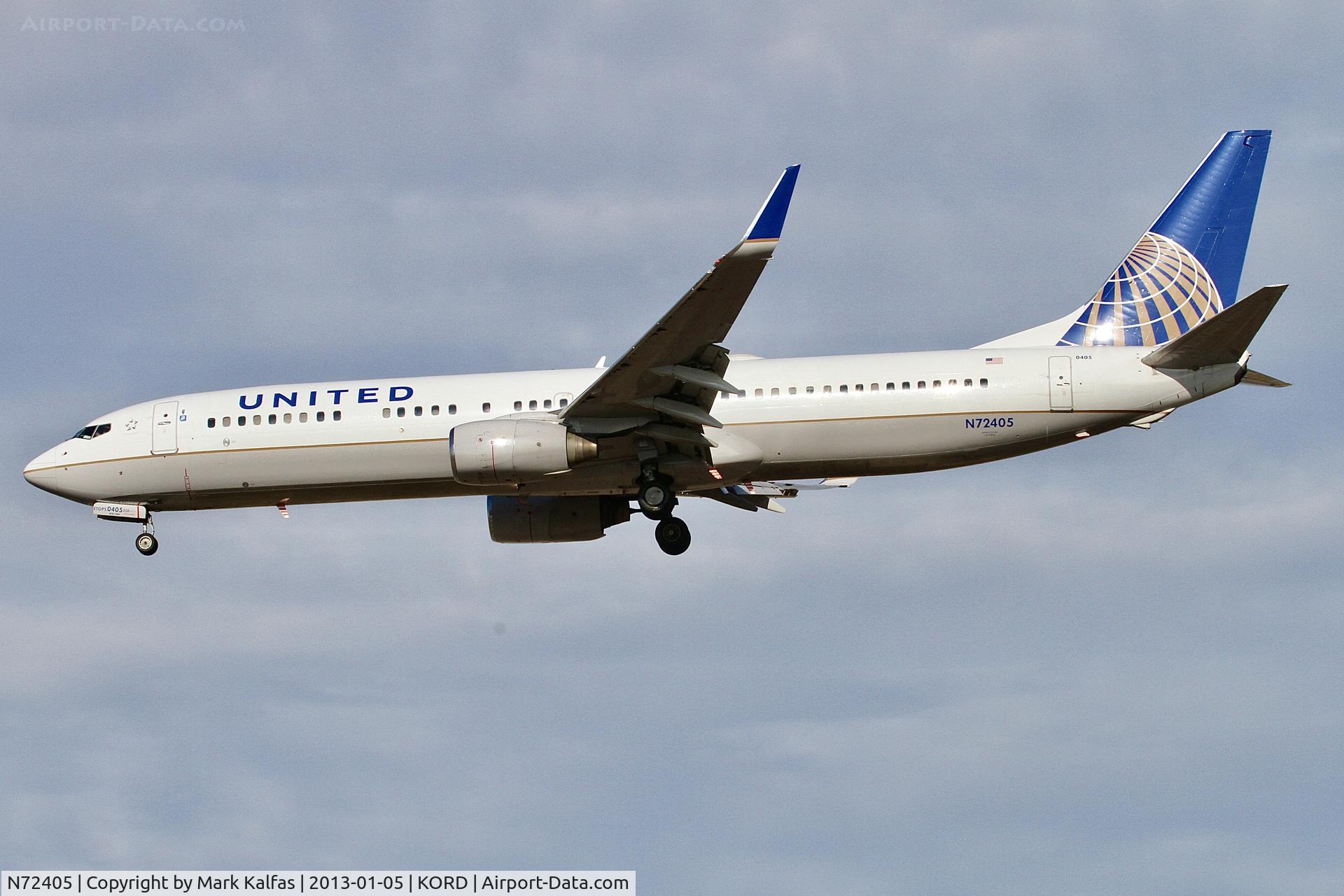 N72405, 2001 Boeing 737-924 C/N 30122, United Airlines B739 Boeing 737-924 N72405, on approach KORD