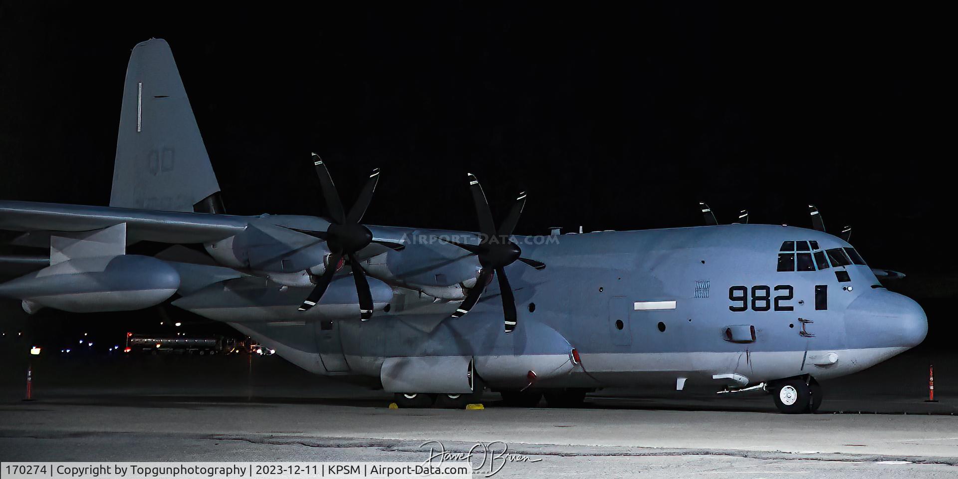 170274, Lockheed Martin KC-130J Hercules C/N 382-5949, OTIS85 stops in for a RON.