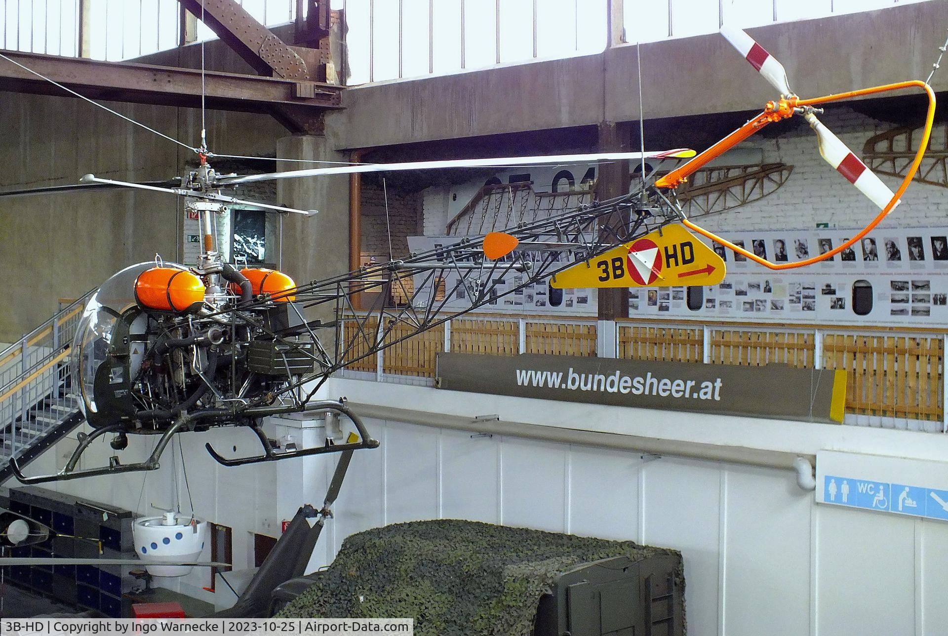 3B-HD, Bell OH-13H Sioux C/N 2482, Bell OH-13H Sioux at the Militärluftfahrt-Museum (Museum of Austrian Military Aviation), Zeltweg