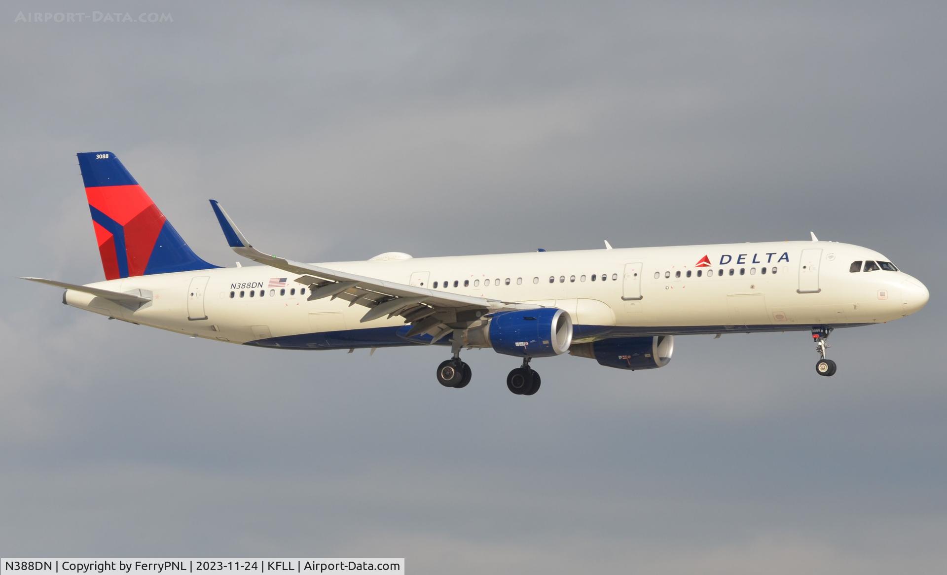 N388DN, 2019 Airbus A321-211 C/N 9043, Arrival of Delta A321