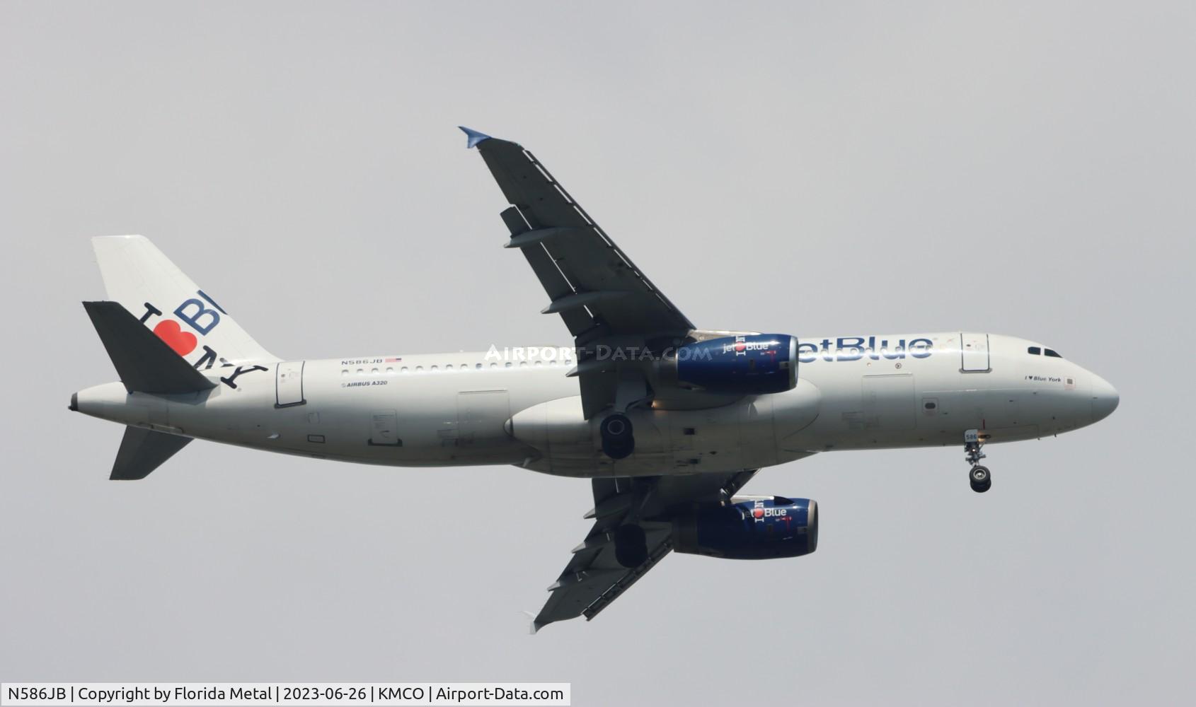 N586JB, 2004 Airbus A320-232 C/N 2160, JBU A320 Blue York zx BOS-MCO