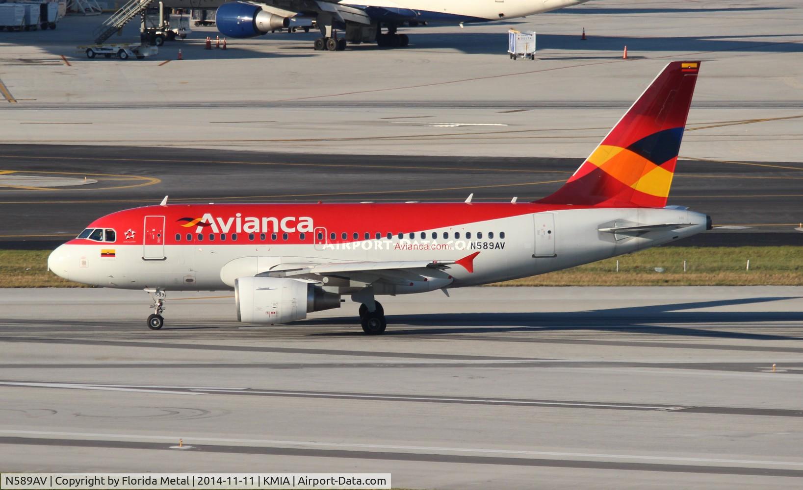 N589AV, 2005 Airbus A318-111 C/N 2575, AVA A318 zx