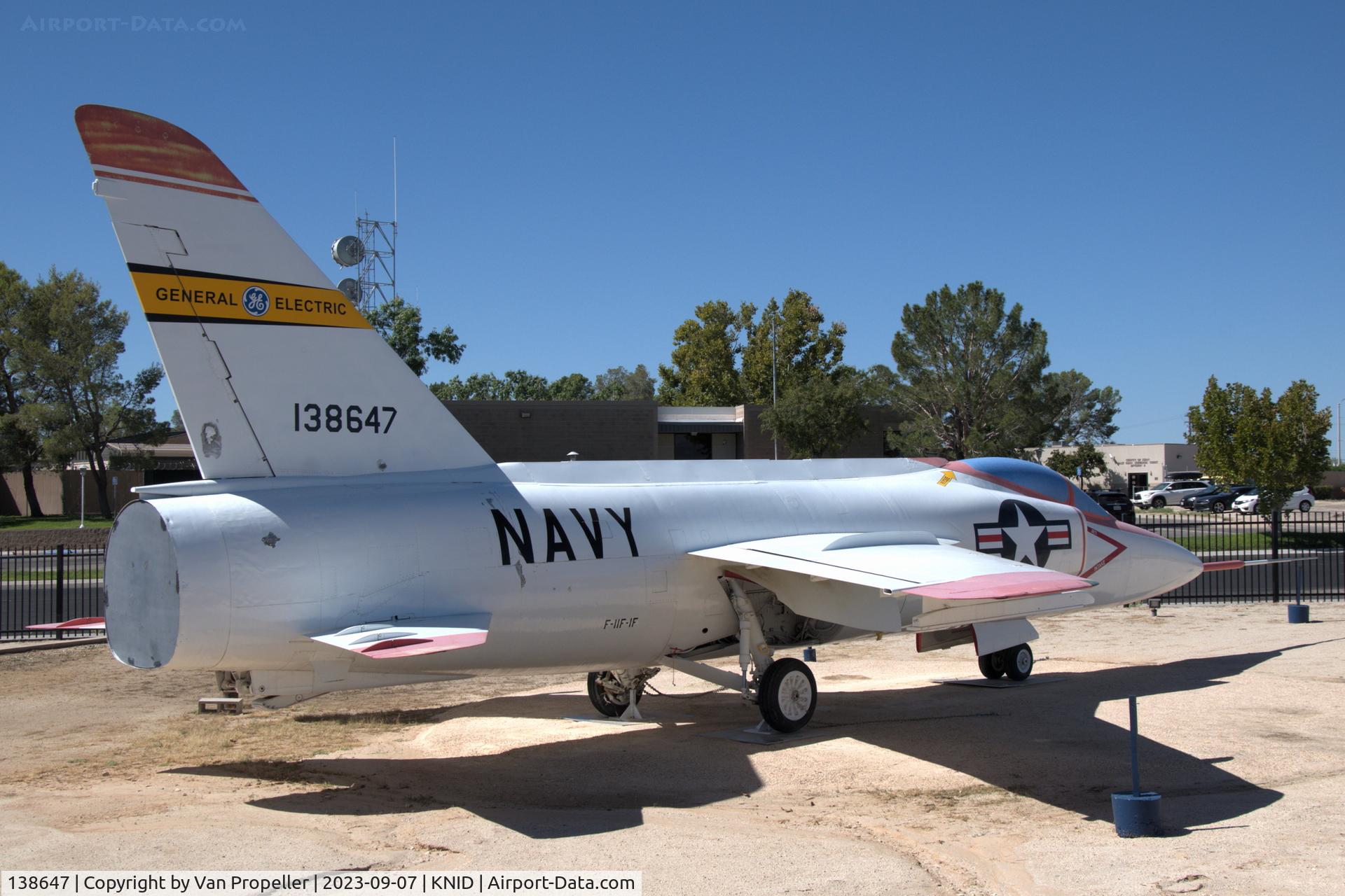 138647, Grumman F-11F-1  (G-98J) Super Tiger C/N 44, Grumman F11F-1F Super Tiger 2nd prototype at the China Lake Museum in Ridgecrest, California