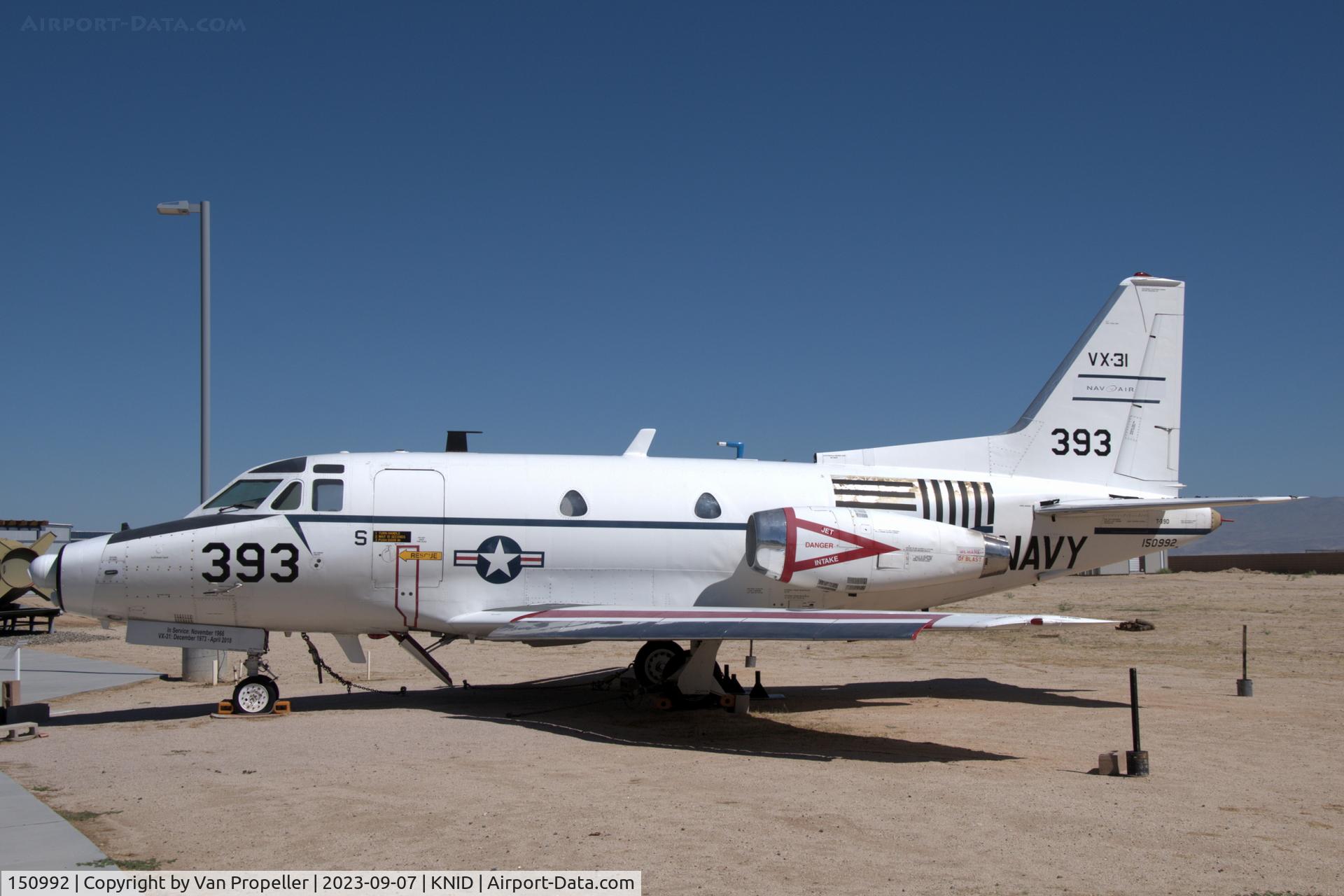 150992, North American T-39D Sabreliner C/N 285-24, North American T-39D Sabreliner (T3J-1) radar systems trainer preserved at the China Lake museum at Ridgecrest, California