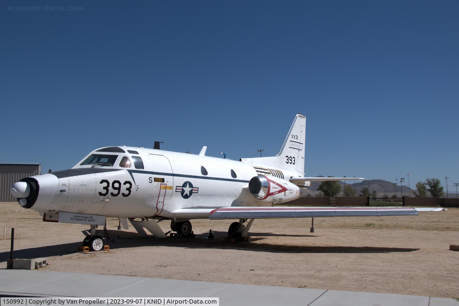 150992, North American T-39D Sabreliner C/N 285-24, North American T-39D Sabreliner (T3J-1) radar systems trainer preserved at the China Lake museum at Ridgecrest, California