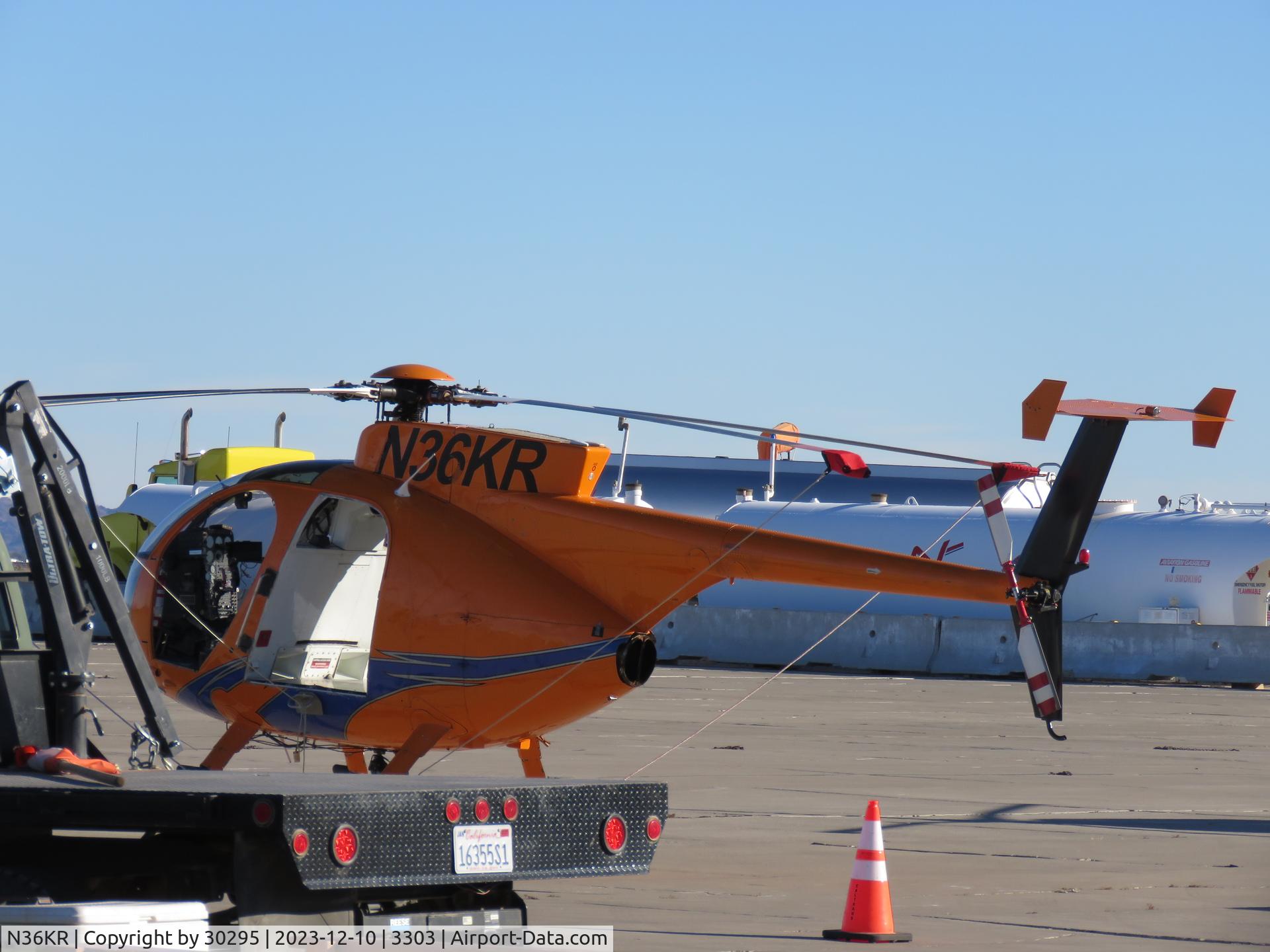 N36KR, 1978 Hughes 369D C/N 580315D, Parked