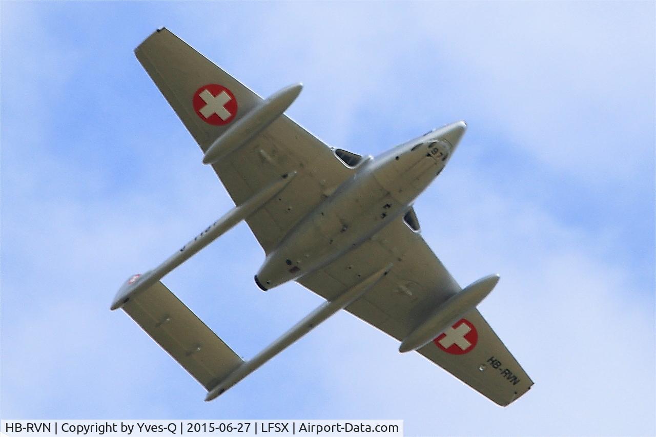 HB-RVN, 1952 De Havilland (FFA) Vampire FB.6 (DH-100) C/N 706, De Havilland (FFA) Vampire FB.6 (DH-100), On display, Luxeuil-Saint Sauveur Air Base 116 (LFSX)