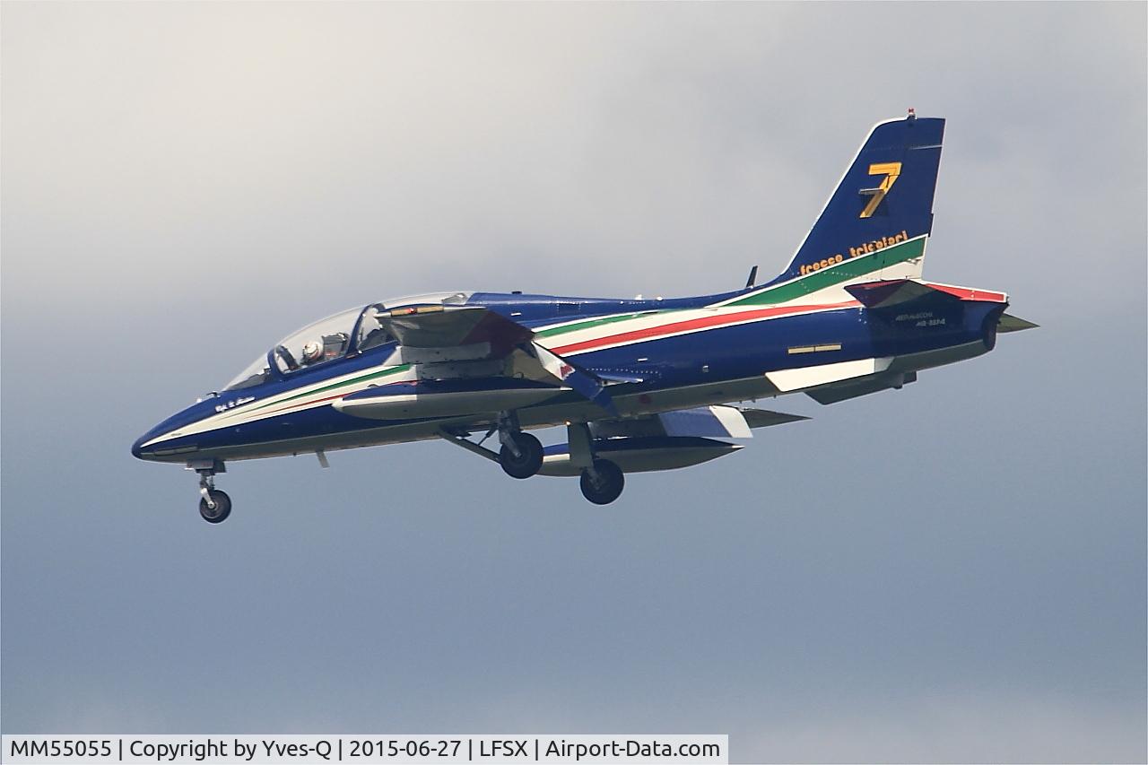 MM55055, Aermacchi MB-339PAN C/N 6851/189/AA086, Aermacchi MB-339PAN, N°7 of Frecce Tricolori Aerobatic Team 2015, Luxeuil-Saint Sauveur Air Base (LFSX)