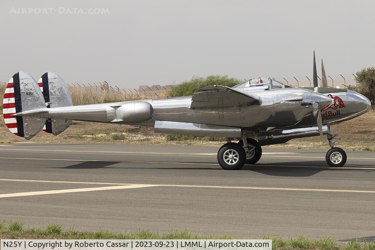 N25Y, 1944 Lockheed P-38L-5LO Lightning C/N AF44-53254, Malta International Airshow 2023