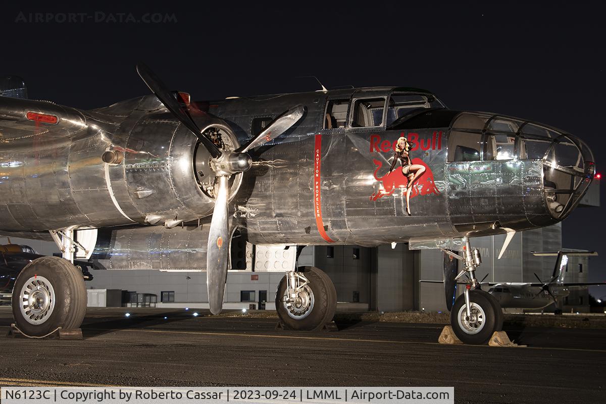 N6123C, 1945 North American B-25J-30-NC Mitchell Mitchell C/N 108-47647, Malta International Airshow 2023