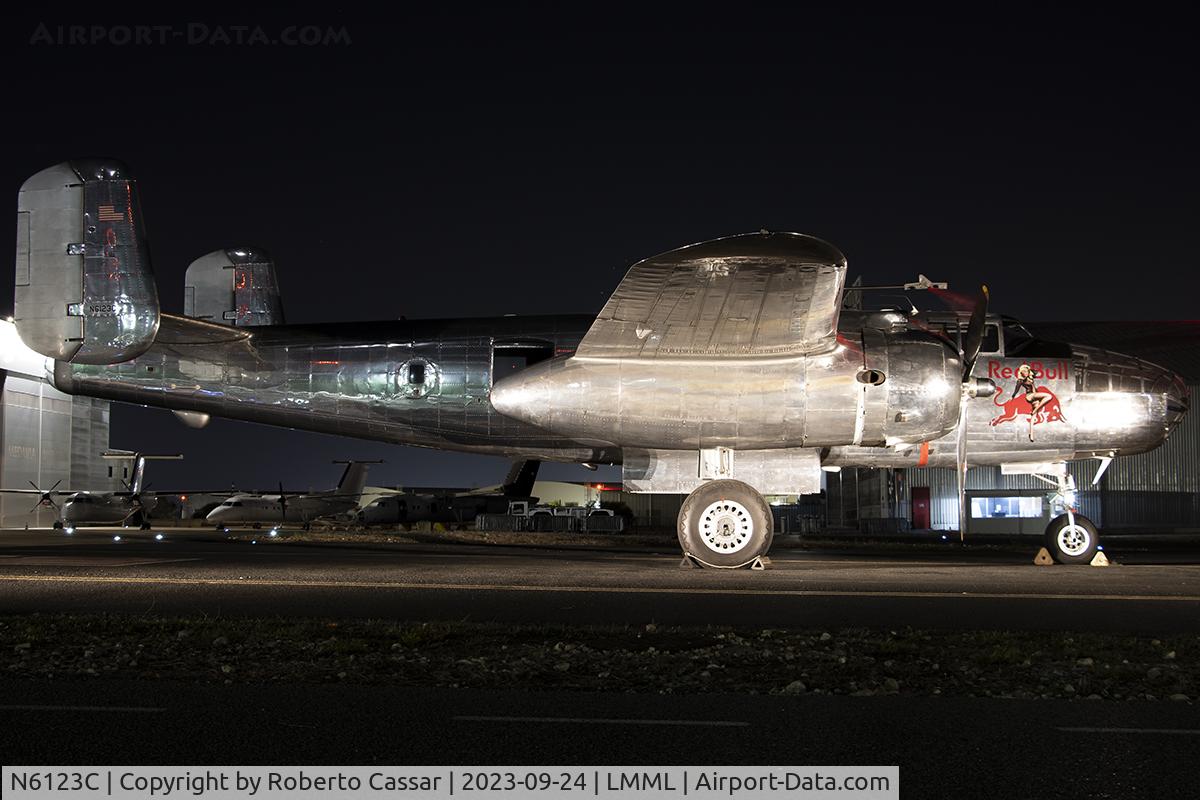 N6123C, 1945 North American B-25J-30-NC Mitchell Mitchell C/N 108-47647, Malta International Airshow 2023