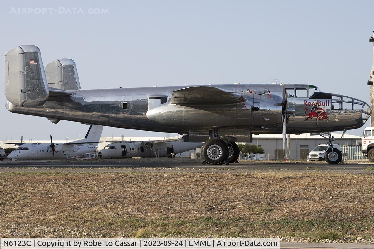 N6123C, 1945 North American B-25J-30-NC Mitchell Mitchell C/N 108-47647, Malta International Airshow 2023