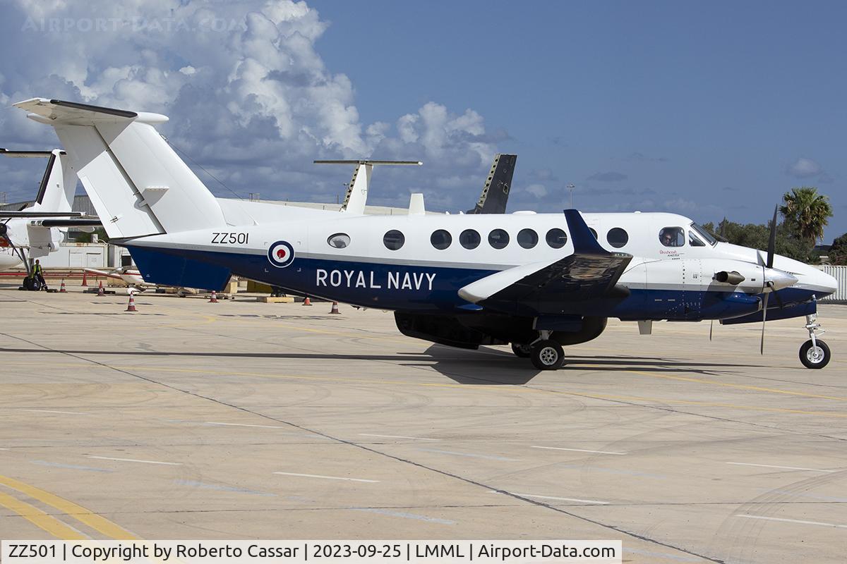 ZZ501, 2008 Hawker Beechcraft B350CER Avenger T1 C/N FL618, Malta International Airshow 2023