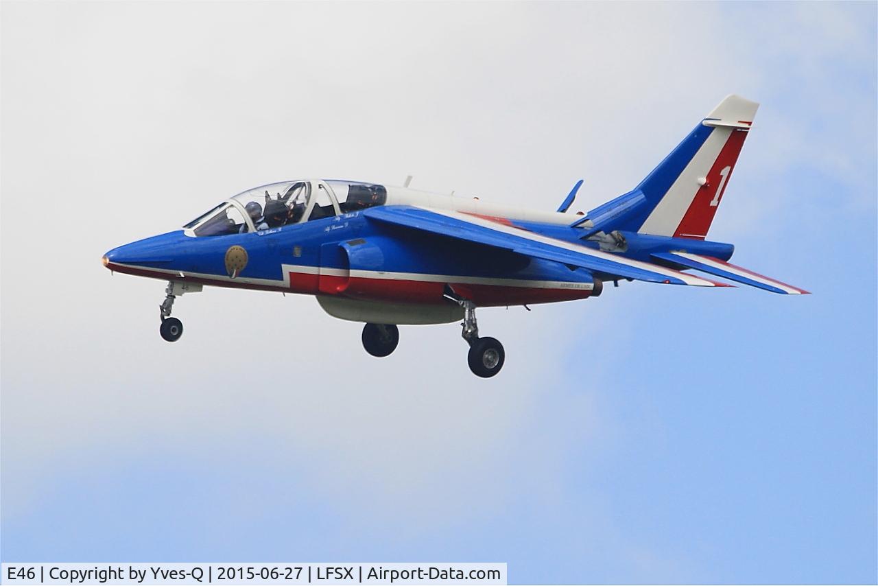 E46, Dassault-Dornier Alpha Jet E C/N E46, Dassault-Dornier Alpha Jet E (F-UHRF), Athos 01 leader of Patrouille de France 2015, Luxeuil-St Sauveur Air Base 116 (LFSX)