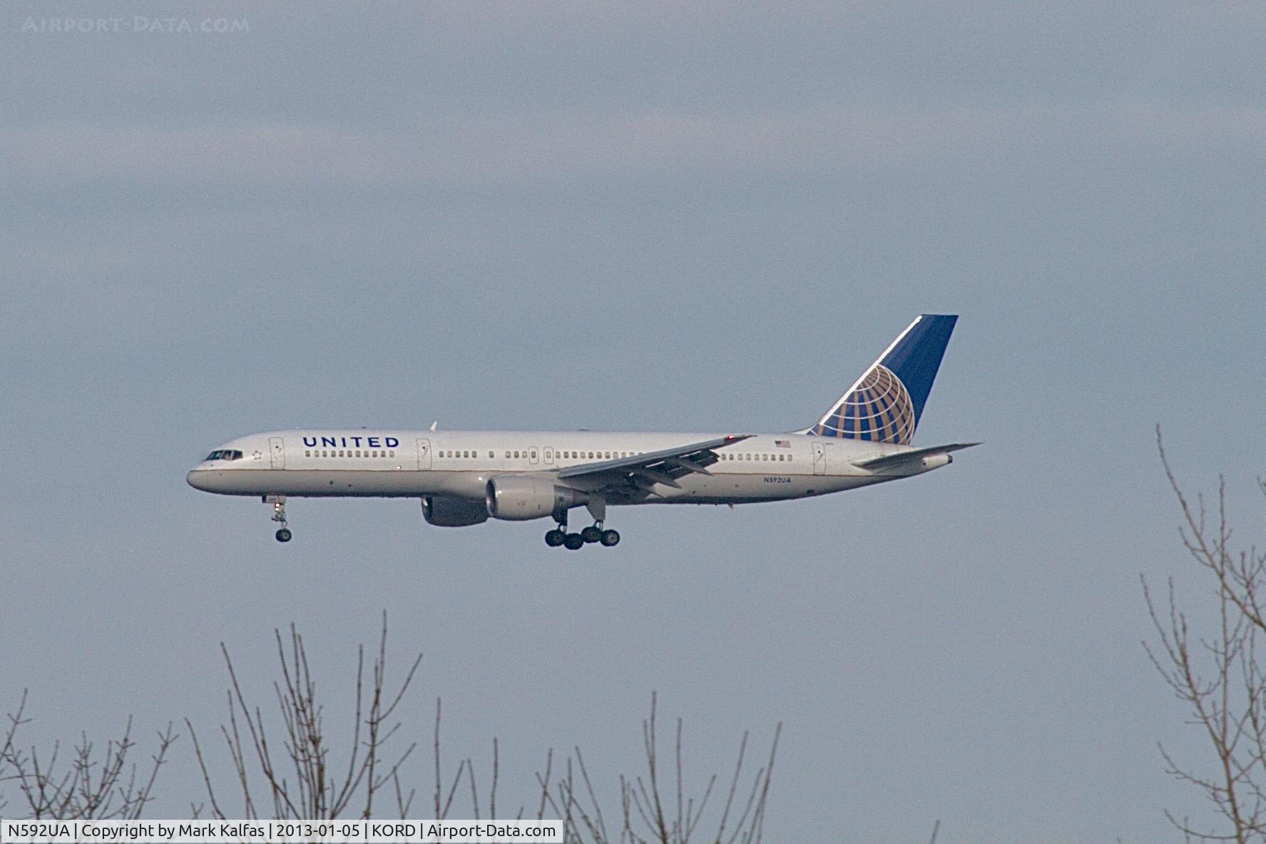 N592UA, 1996 Boeing 757-222F C/N 28143, United Boeing 757-222, B752 N592UA KORD