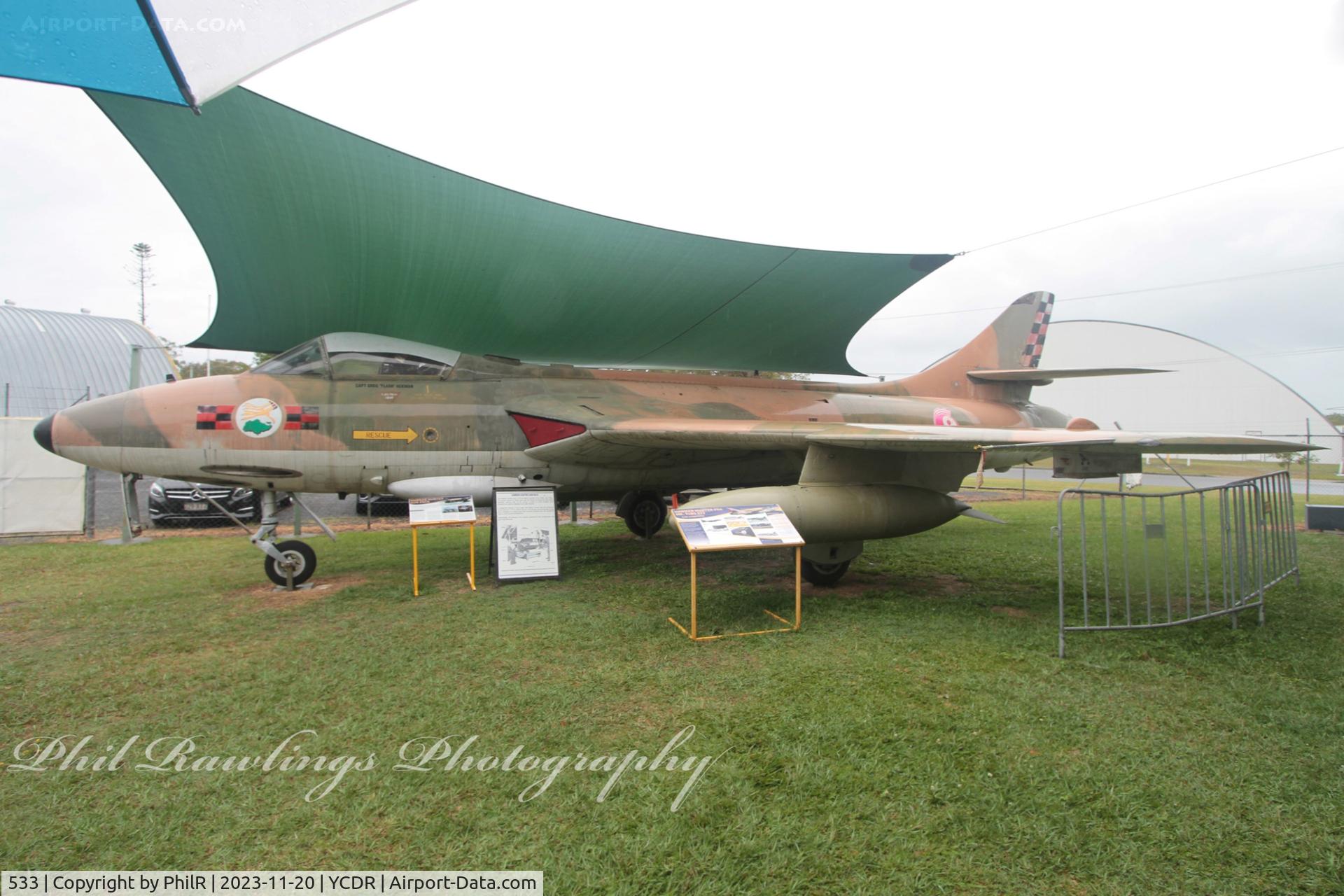 533, Hawker Hunter FGA.74B C/N 41H/679972, 533 (XE614)1956 Hawker Hunter FGA Mk 74BS Singapore Air Defence Command QAM Caloundra