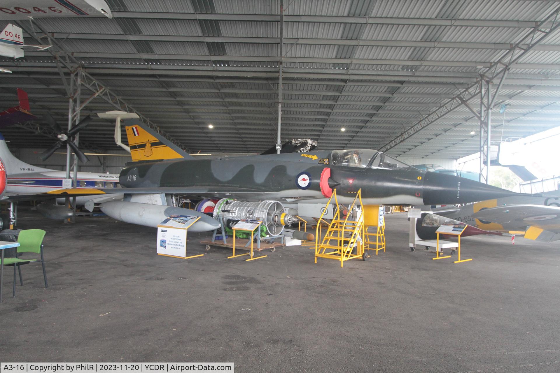 A3-16, Dassault Mirage IIIO C/N 29-16, A3-16 1965 GAF Mirage IIIO(FA) QAM Caloundra