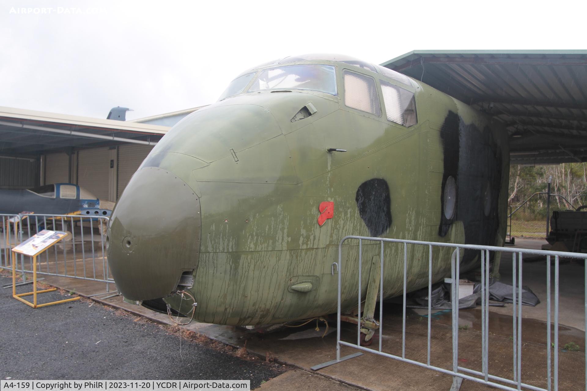A4-159, De Havilland Canada DHC-4 C/N 159, A4-159 1964 DHC 4 Caribou forward fuselage only QAM Caloundra