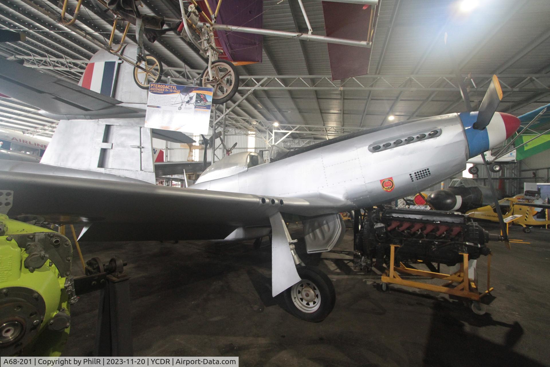 A68-201, Commonwealth CA-18 Mustang 22 (P-51D) Replica C/N Not found A68-201, A68-201 2005 CAC CA-18 Mustang Mk23 replica QAM Caloundra
