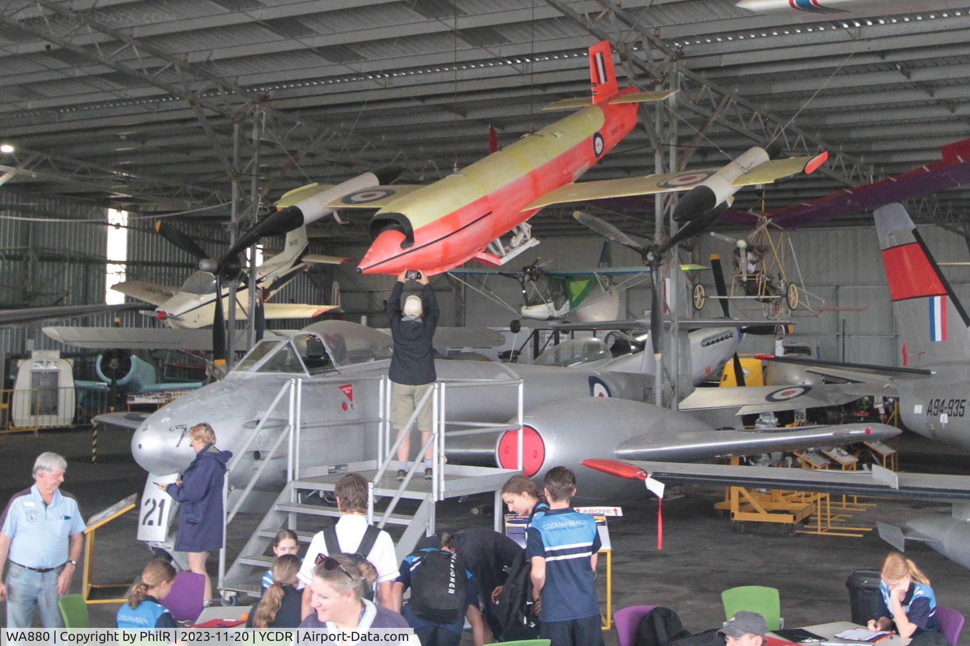 WA880, Gloster Meteor F.8 C/N Not found WA880, 'A77-721' is really WA880 1950 Gloster Meteor F8 QAM Caloundra