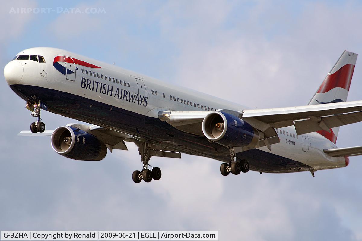 G-BZHA, 1998 Boeing 767-336 C/N 29230, at lhr
