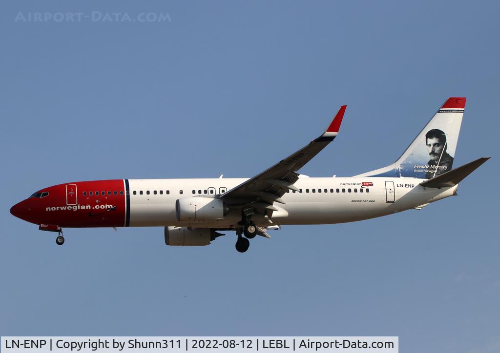 LN-ENP, 2017 Boeing 737-8JP C/N 42090, Landing rwy 24R