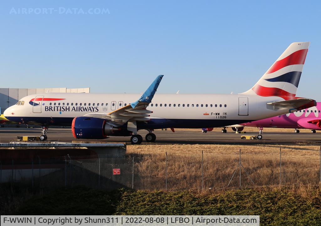 F-WWIN, 2022 Airbus A320-251N C/N 11026, C/n 11026 - To be G-TTNS
