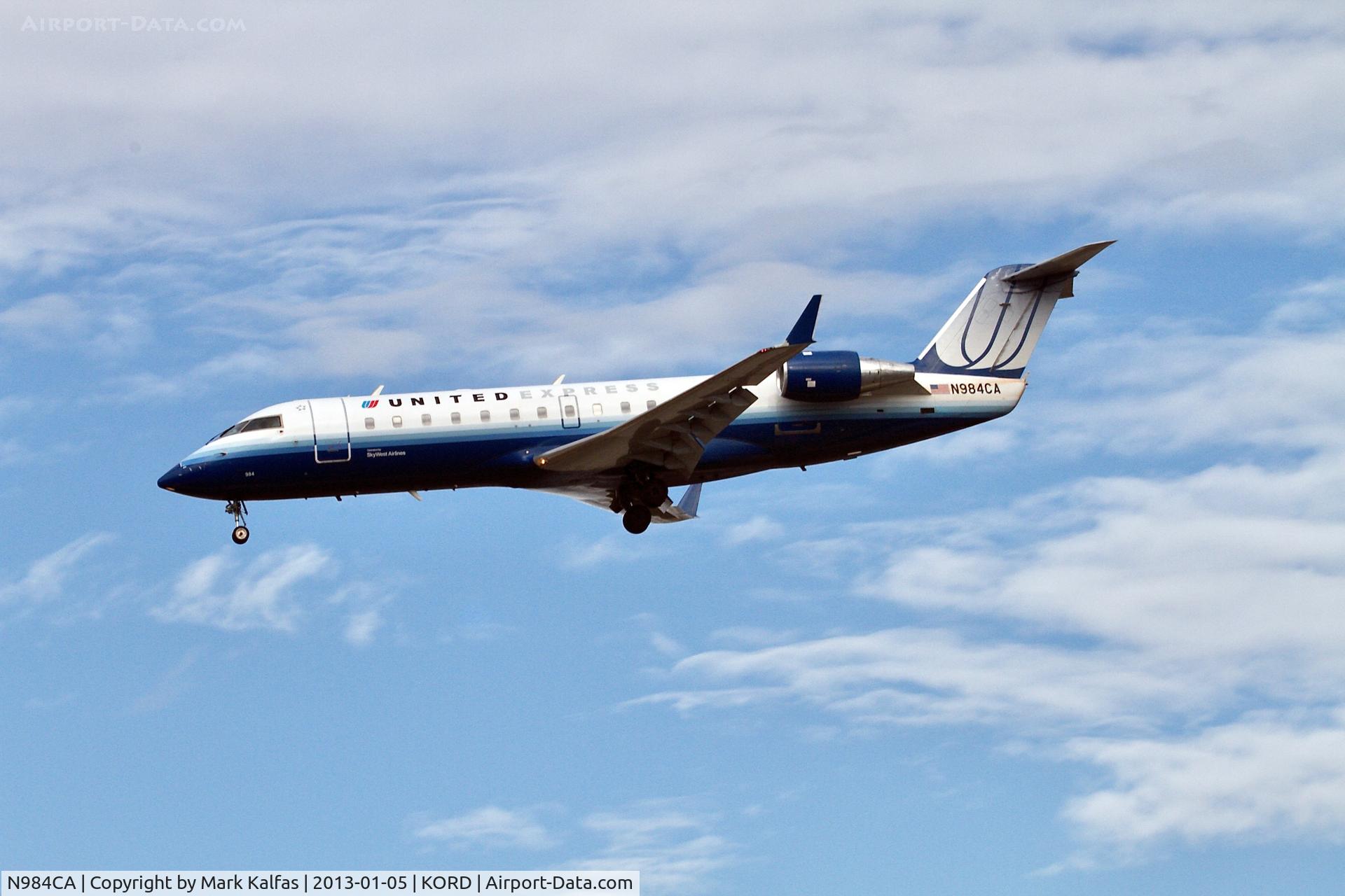N984CA, 1997 Canadair CRJ-100ER (CL-600-2B19) C/N 7171, CRJ2 SkyWest/United Express Canadair CRJ-100ER CL-600-2B19 N984CA KORD