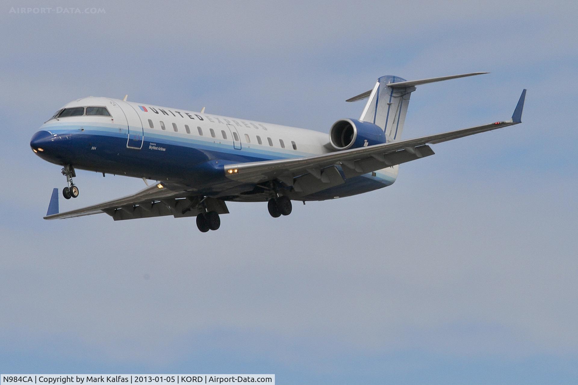N984CA, 1997 Canadair CRJ-100ER (CL-600-2B19) C/N 7171, CRJ2 SkyWest/United Express Canadair CRJ-100ER CL-600-2B19 N984CA KORD