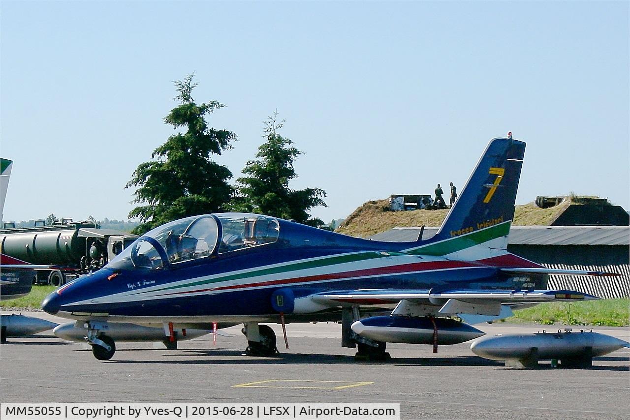 MM55055, Aermacchi MB-339PAN C/N 6851/189/AA086, Aermacchi MB-339PAN, N°7 of Frecce Tricolori Aerobatic Team 2015, Luxeuil-Saint Sauveur Air Base 116 (LFSX)